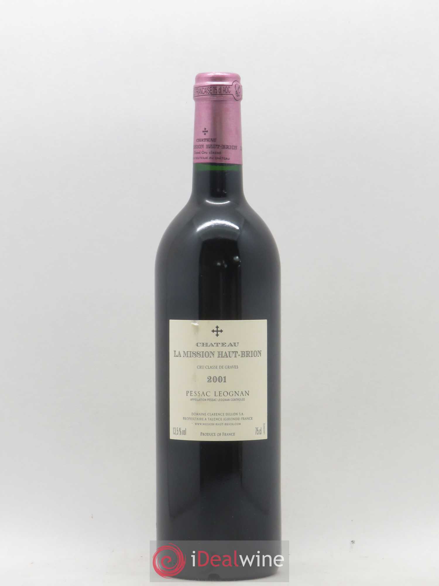 Château la Mission Haut-Brion Cru Classé de Graves 2001 - Lot de 1 bouteille - 1