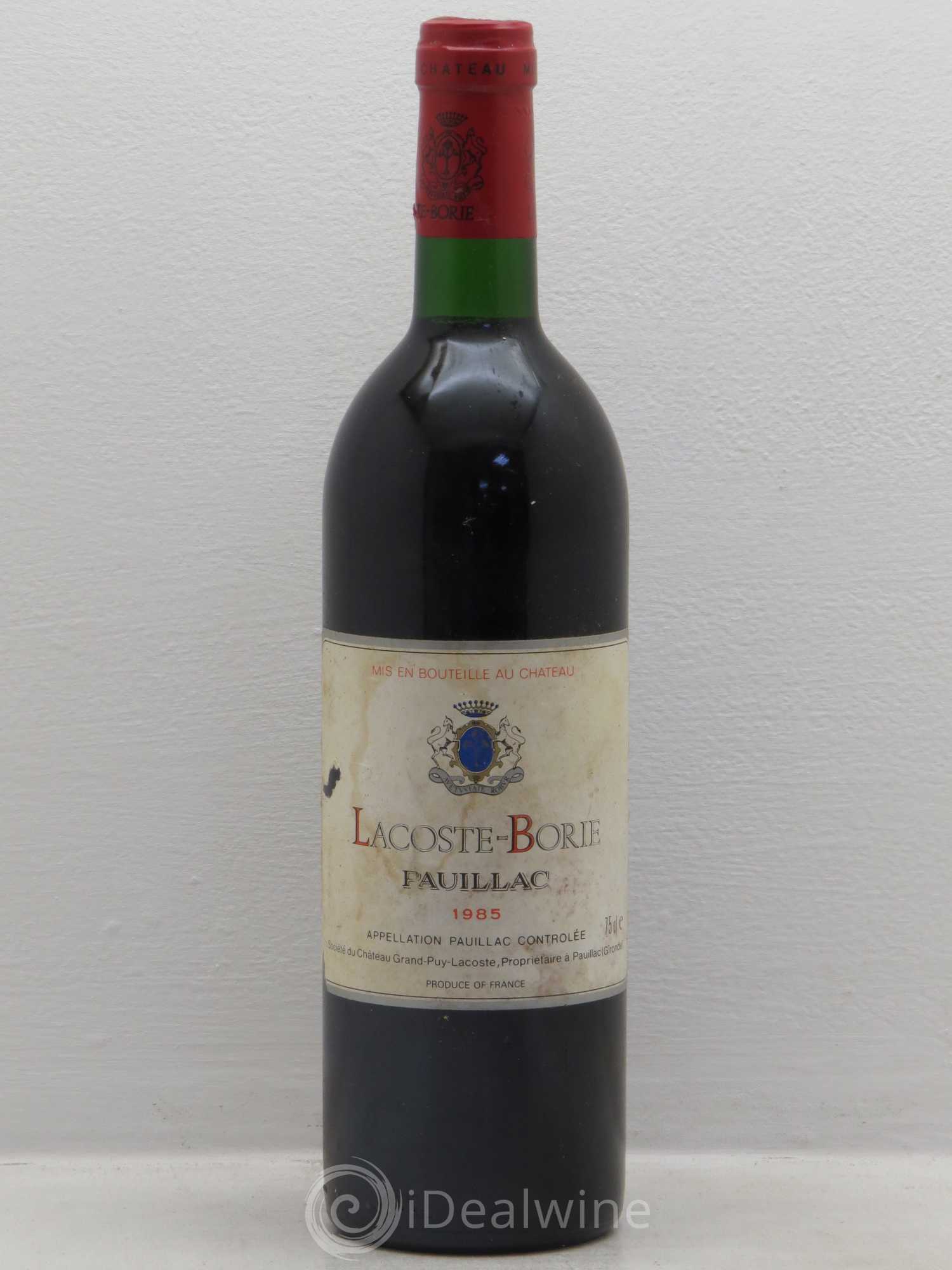Lacoste Borie (sans prix de réserve) 1985 - Lot de 1 bouteille - 0