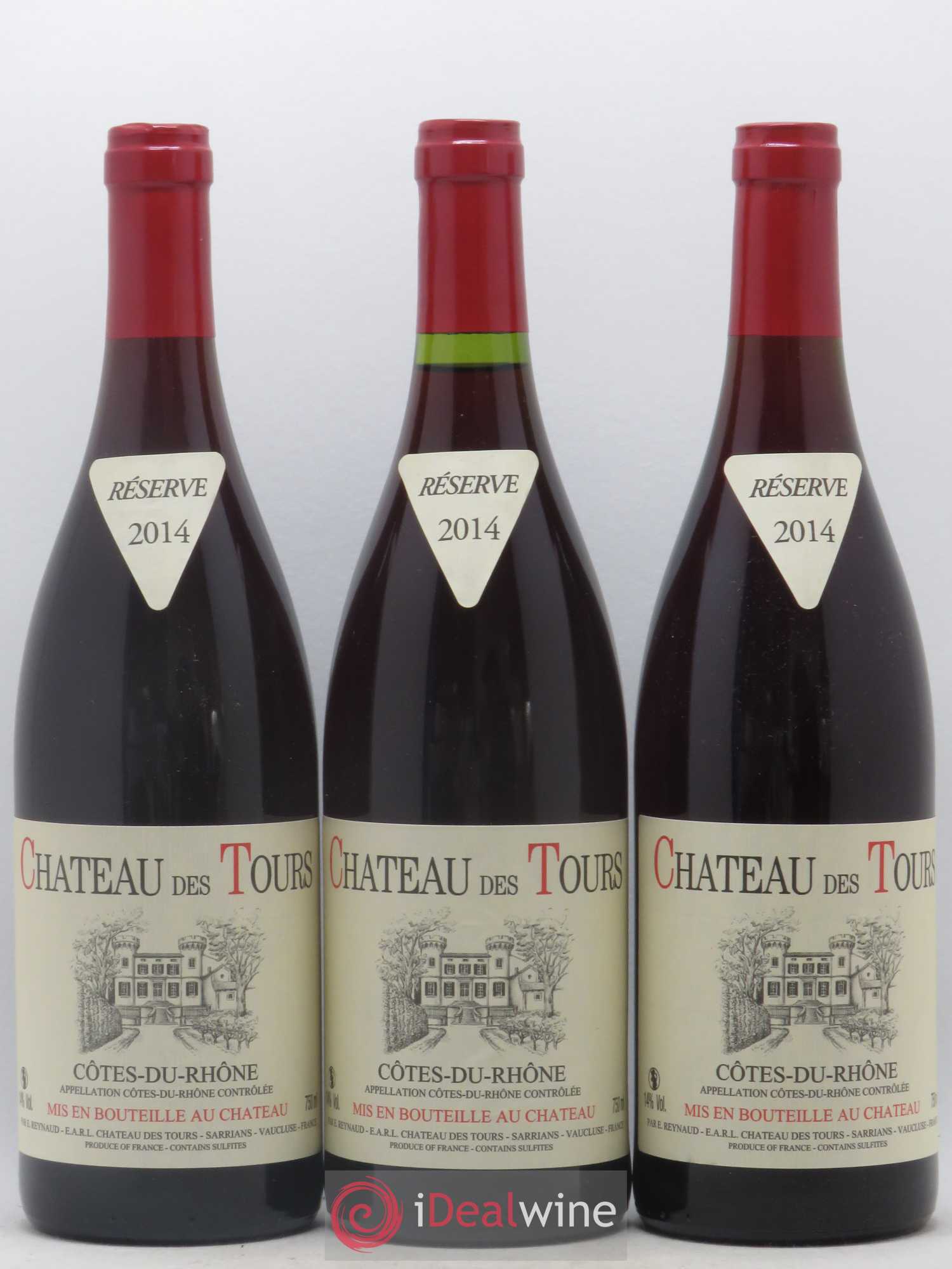 Côtes-du-Rhône Château des Tours Emmanuel Reynaud 2014 - Lot de 3 bouteilles - 0