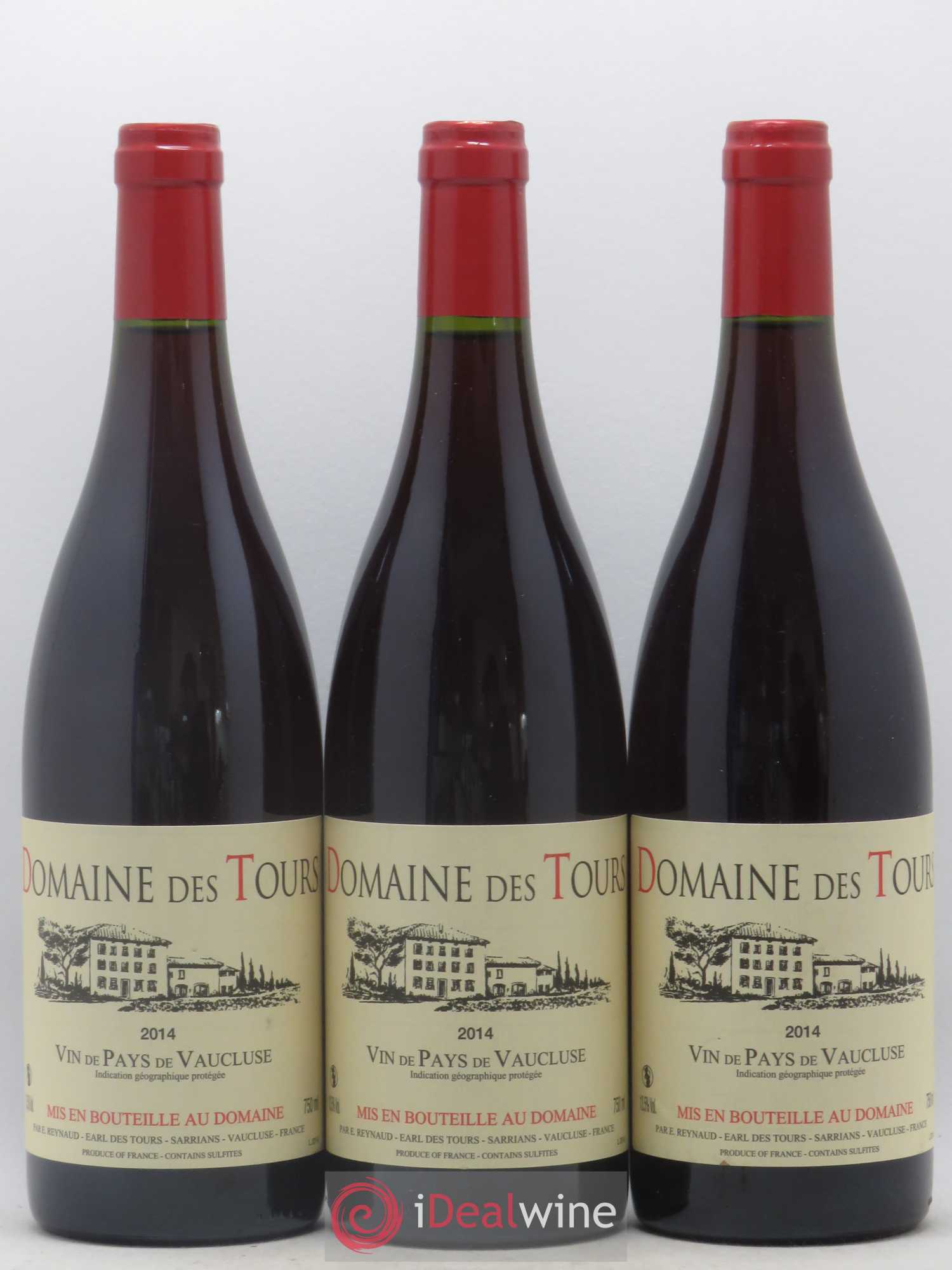 Vaucluse (Vin de Pays de Vaucluse) Domaine des Tours Emmanuel Reynaud 2014 - Lot de 3 bouteilles - 0