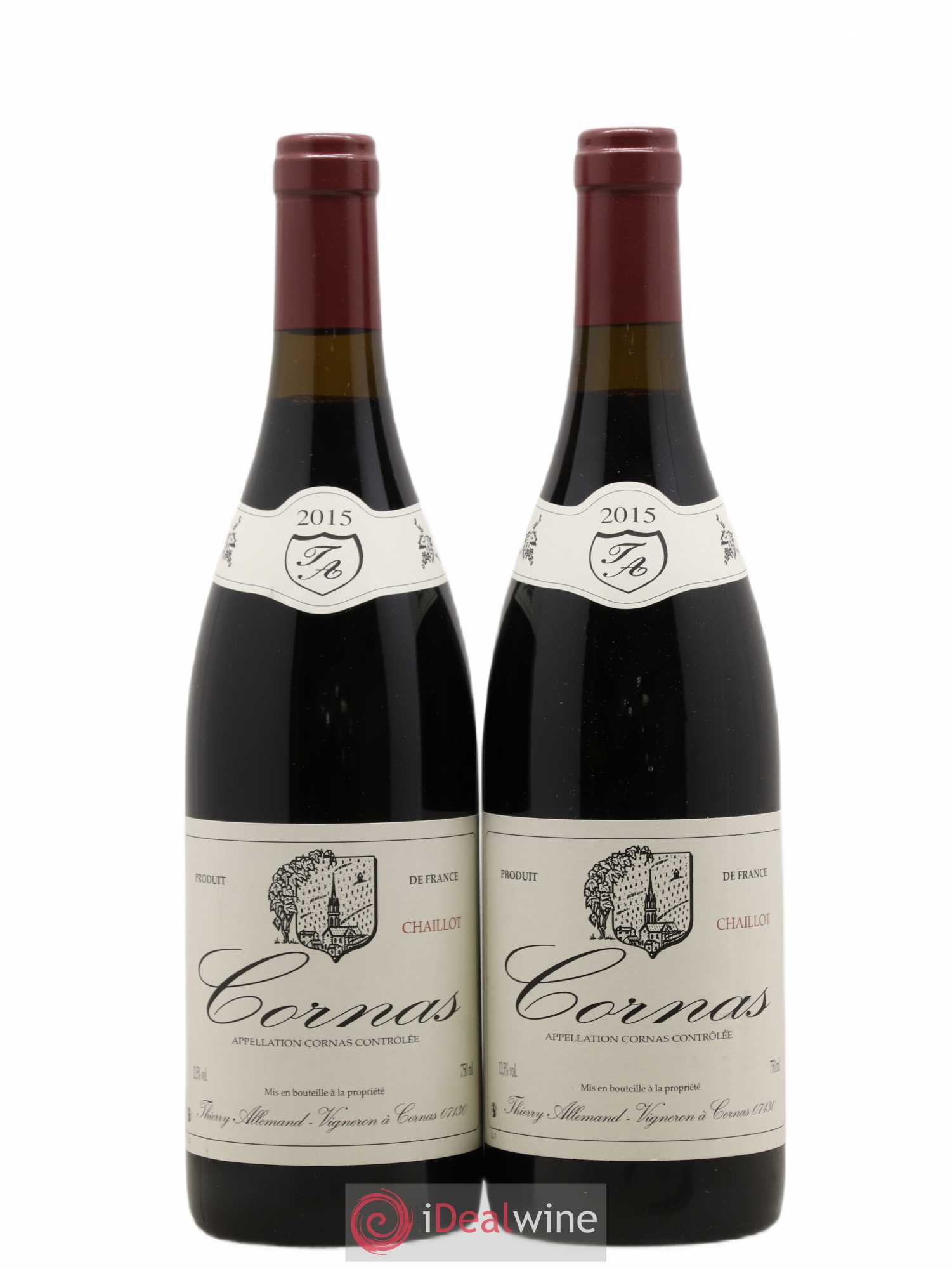 Cornas Chaillot Thierry Allemand 2015 - Lot de 2 bouteilles - 0