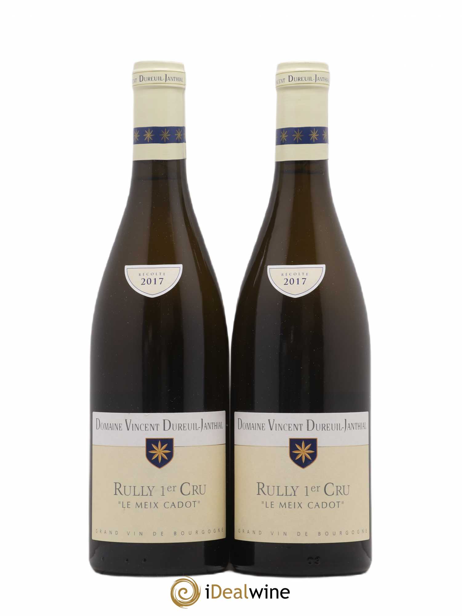 Rully 1er Cru Le Meix Cadot Vincent Dureuil-Janthial 2017 - Lot de 2 bouteilles - 0