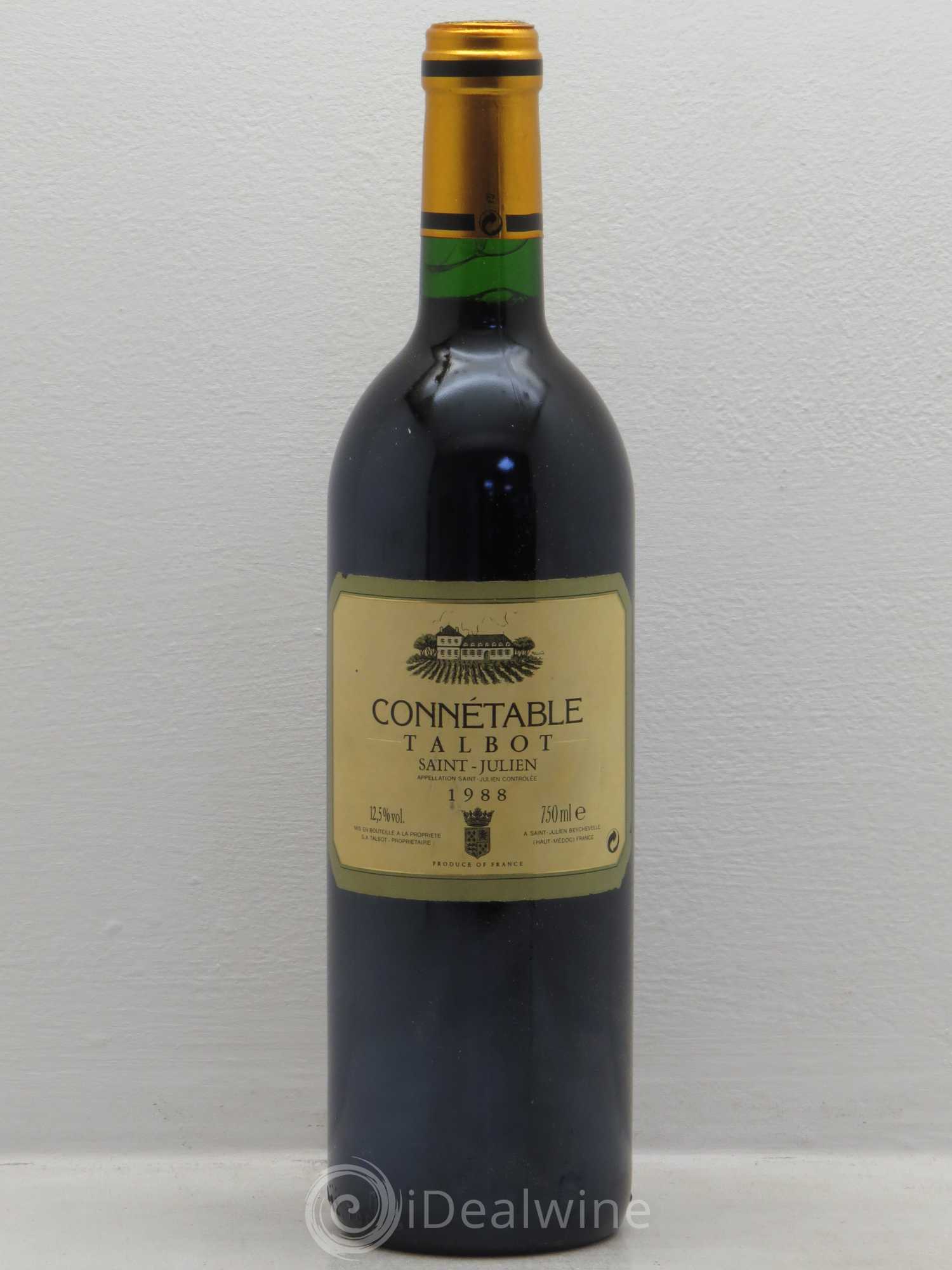 Connétable de Talbot Second Vin (sans prix de réserve) 1988 - Lot de 1 bouteille - 0