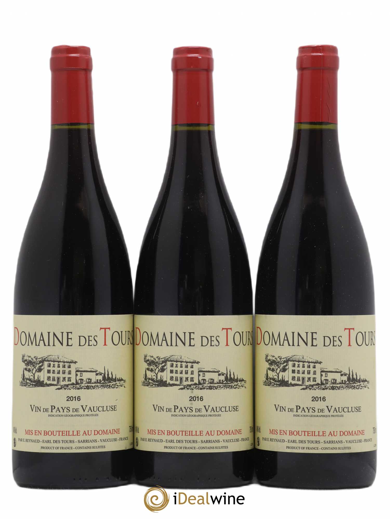 Vaucluse (Vin de Pays de Vaucluse) Domaine des Tours Emmanuel Reynaud 2016 - Lot de 3 bouteilles - 0