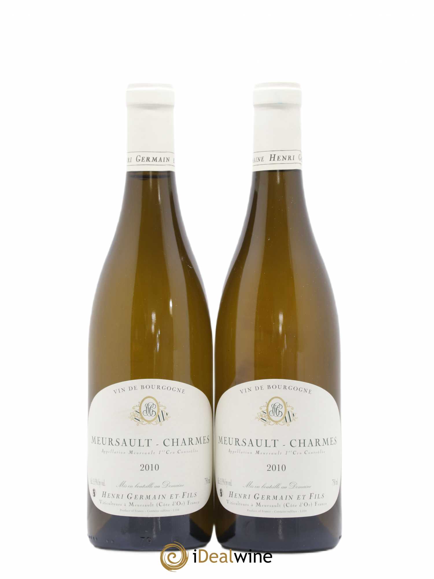 Meursault 1er Cru Charmes Henri Germain 2010 - Lot de 2 bouteilles - 0