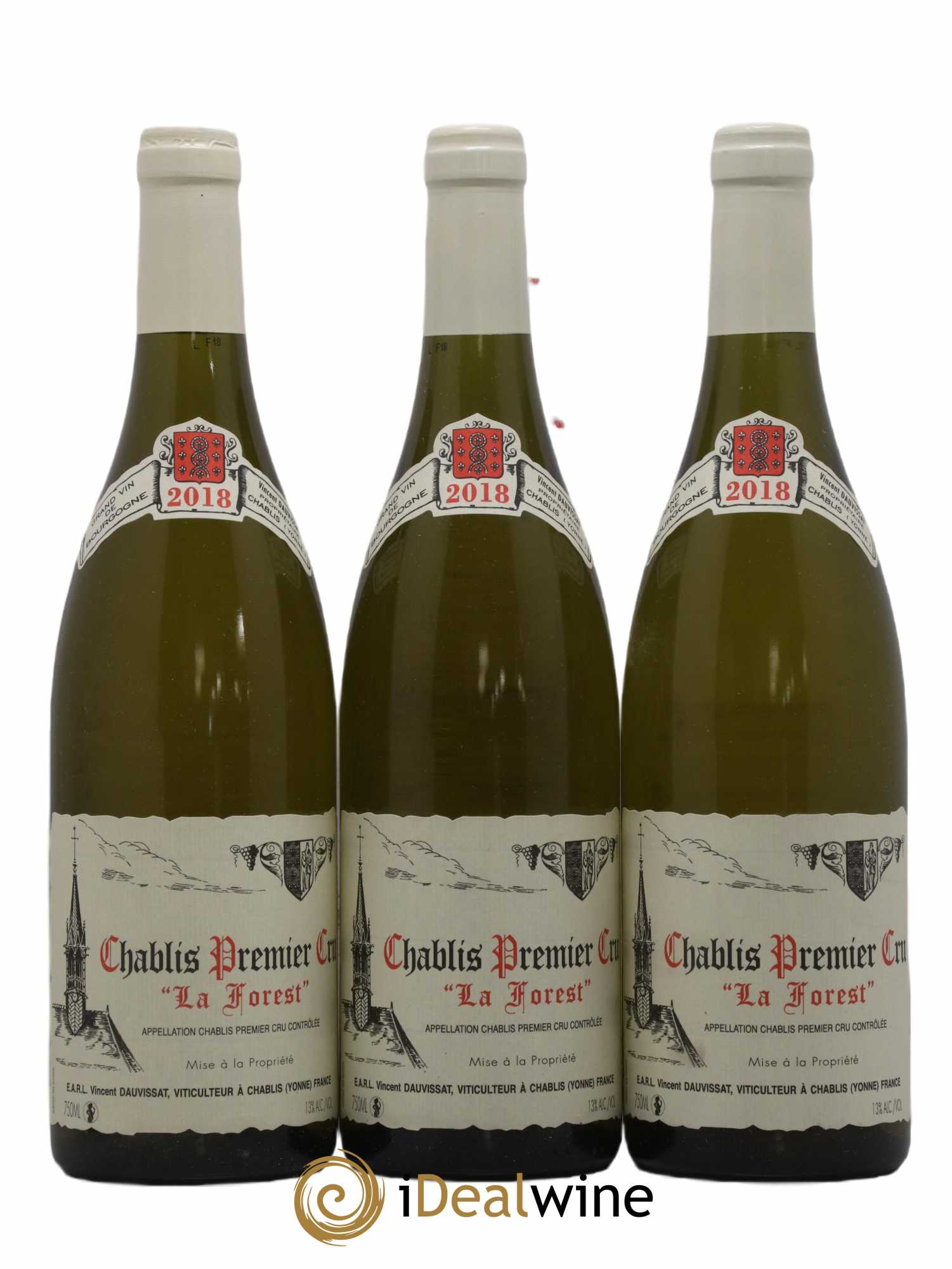 Chablis 1er Cru La Forest Vincent Dauvissat (Domaine) 2018 - Lot de 3 bouteilles - 0