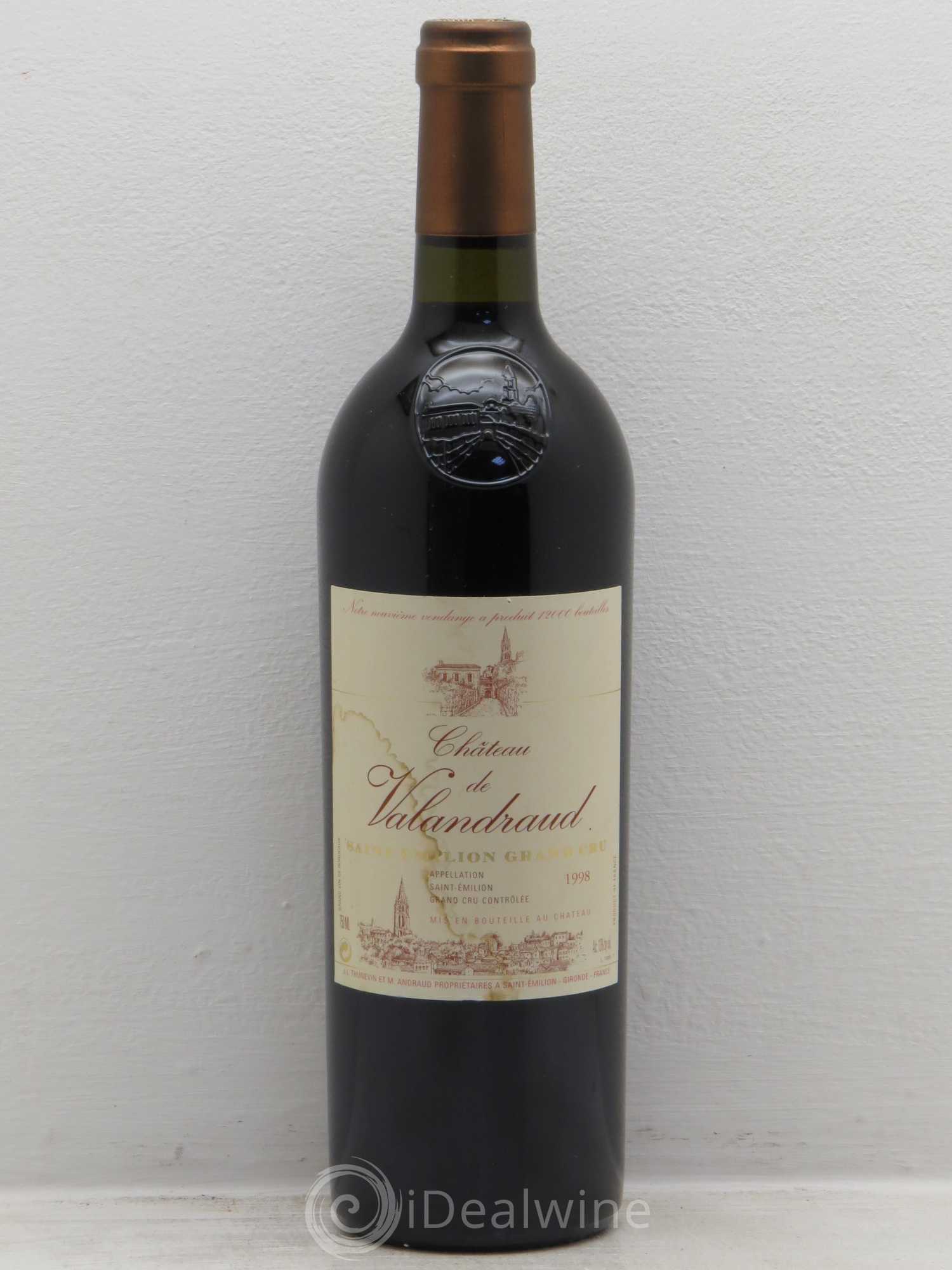 Château de Valandraud 1998 - Lot de 1 bouteille - 0