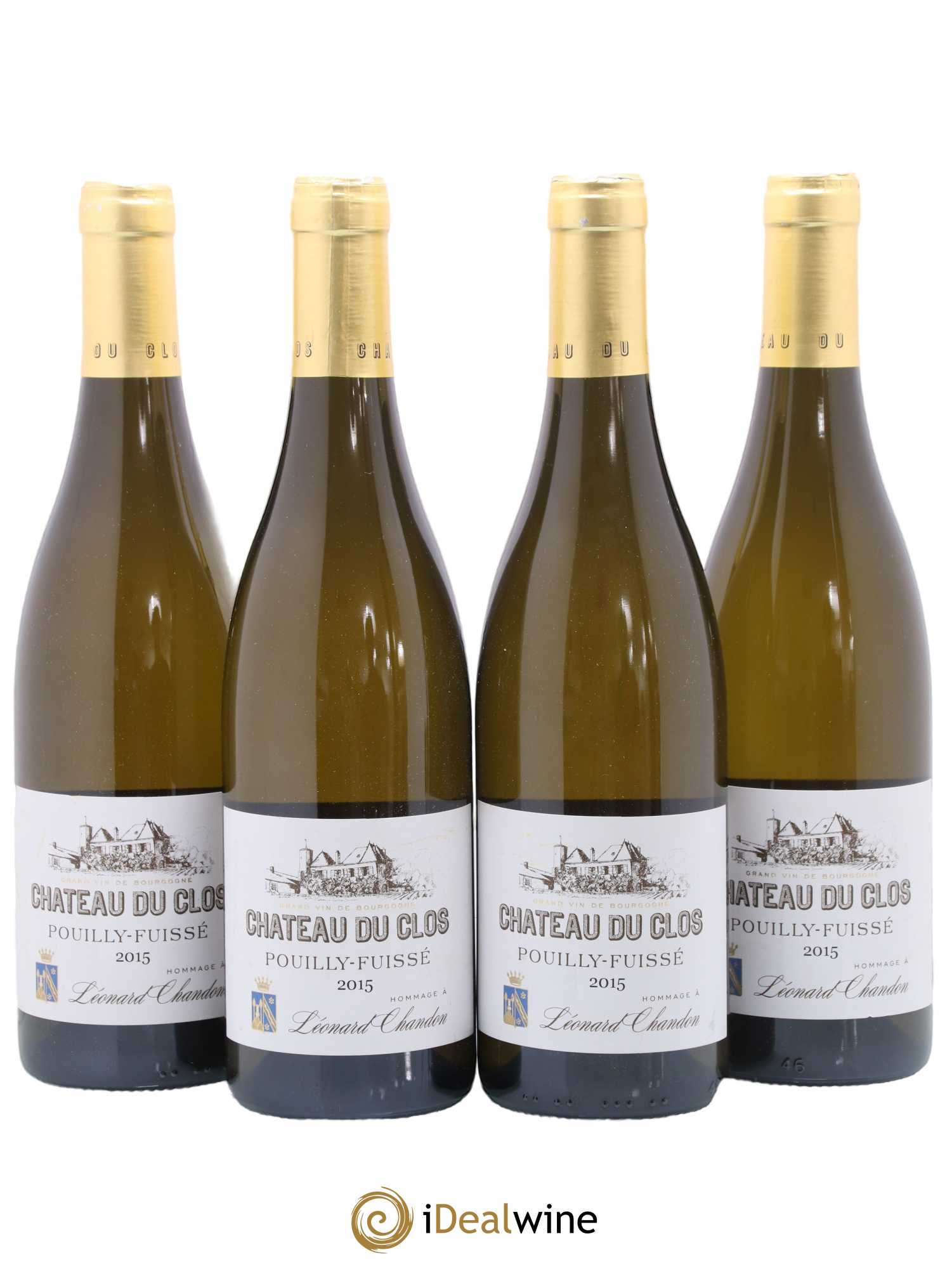 Pouilly-Fuissé Hommage à Leonard Chandon Château Du Clos 2015 - Posten von 4 Flaschen - 0
