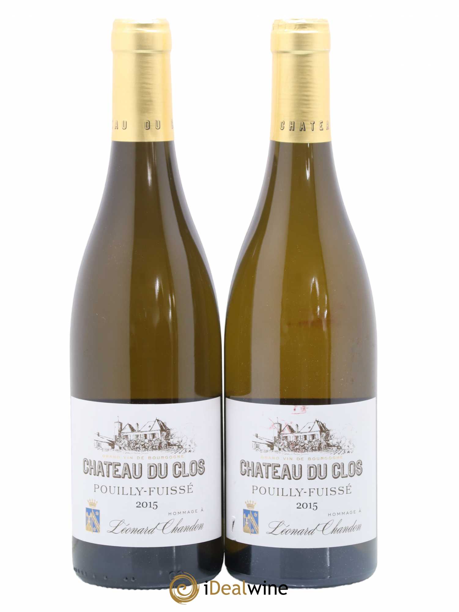 Pouilly-Fuissé Hommage à Leonard Chandon Château Du Clos 2015 - Posten von 2 Flaschen - 0