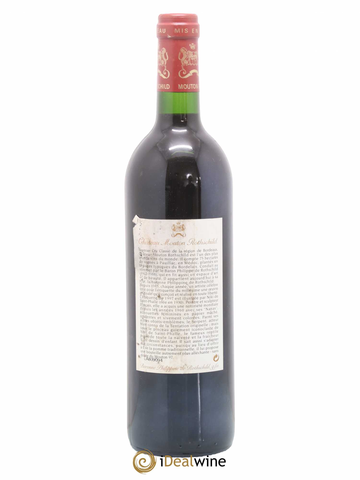 Château Mouton Rothschild 1er Grand Cru Classé 1997 - Lot de 1 bouteille - 1
