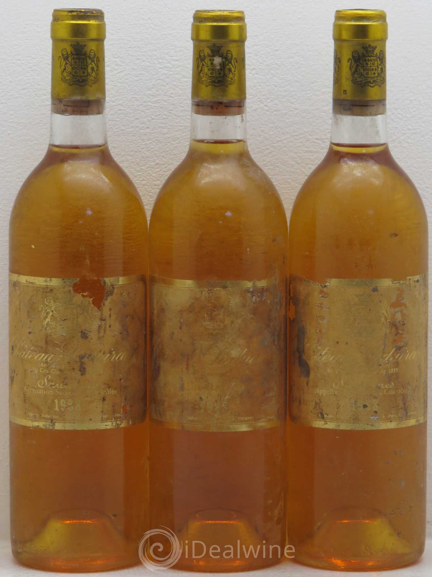 Château Suduiraut 1er Grand Cru Classé 1988 - Lotto di 3 bottiglie - 0