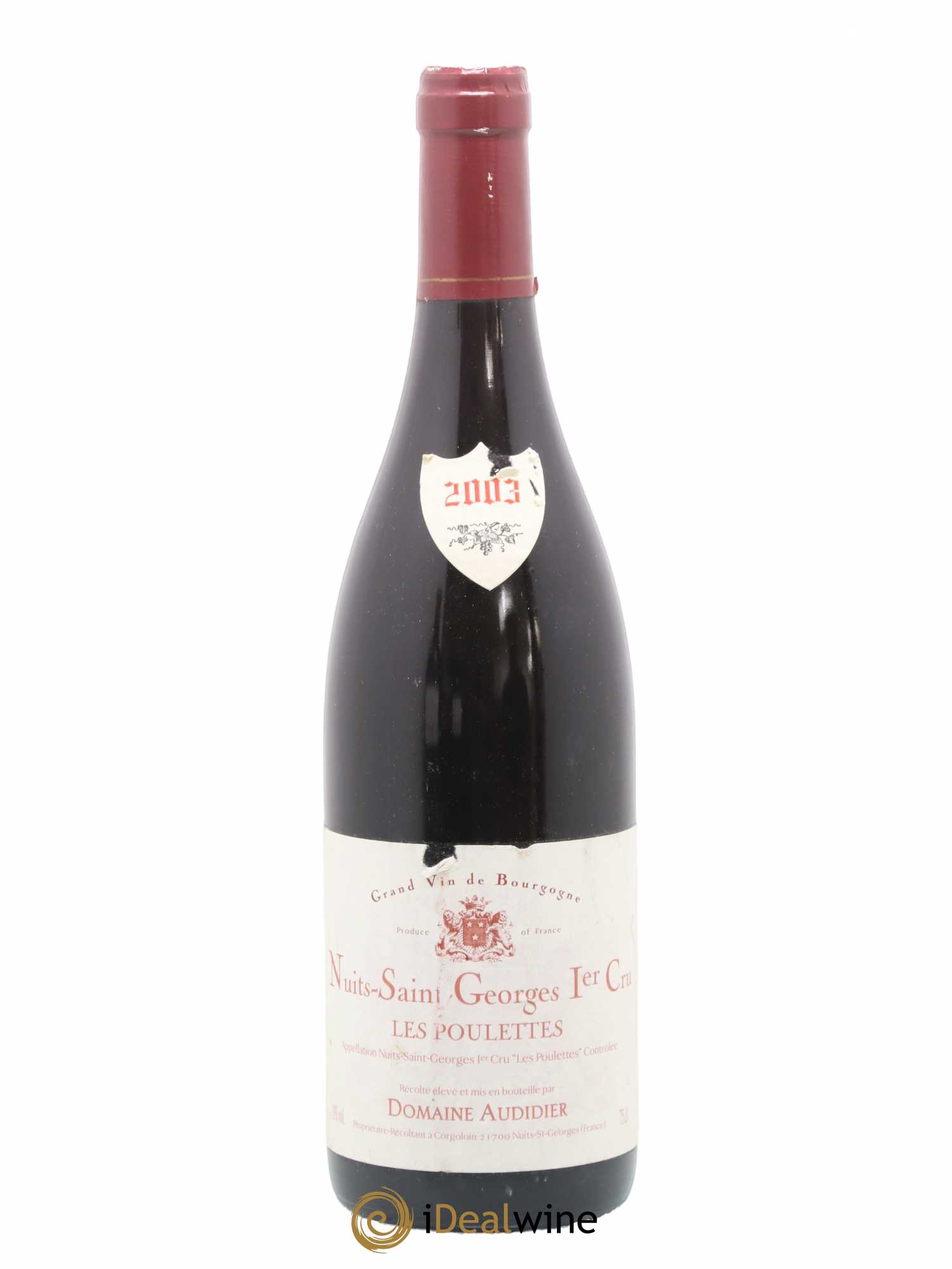 Nuits-Saint-Georges 1er Cru Les Poulettes Audidier 2003 - Posten von 1 Flasche - 0