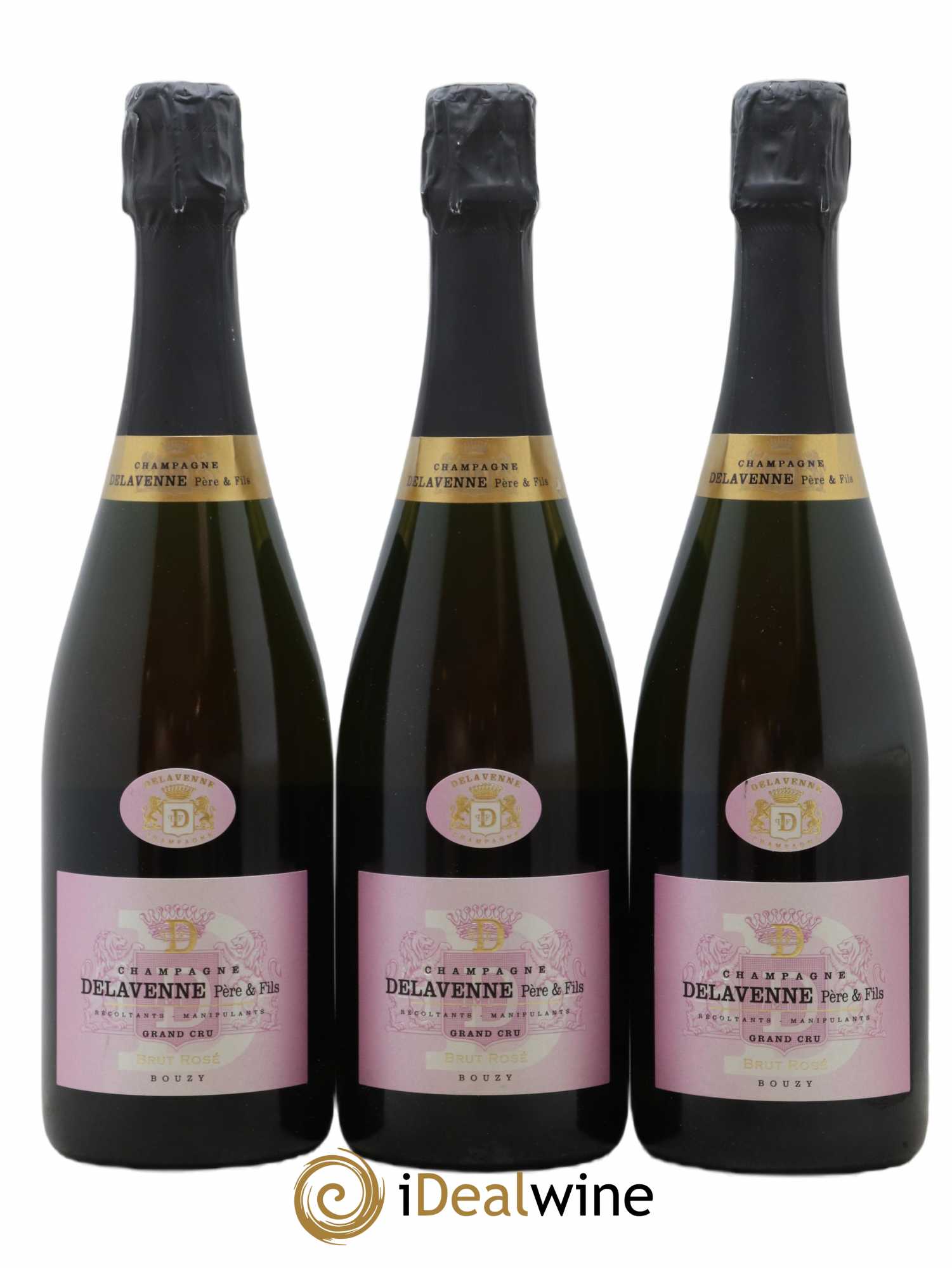Champagne - Delavenne Père et Fils Grand Cru - Lot de 3 bouteilles - 0