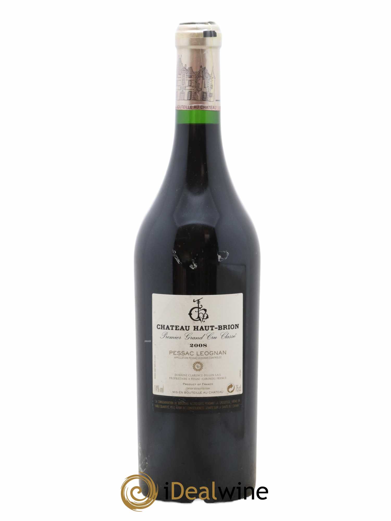 Château Haut Brion 1er Grand Cru Classé 2008 - Lot de 1 bouteille - 1