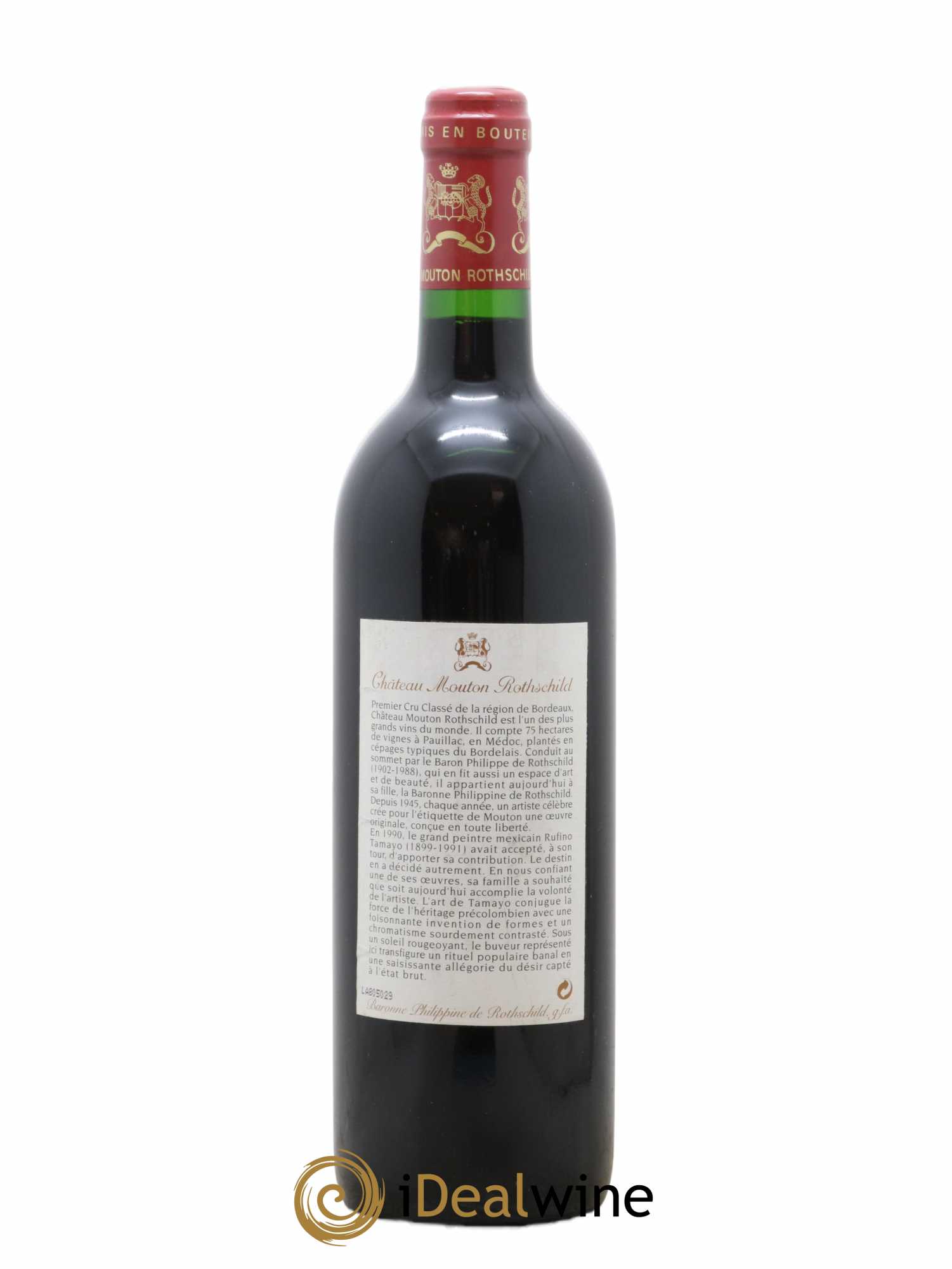Château Mouton Rothschild 1er Grand Cru Classé 1998 - Lot de 1 bouteille - 1