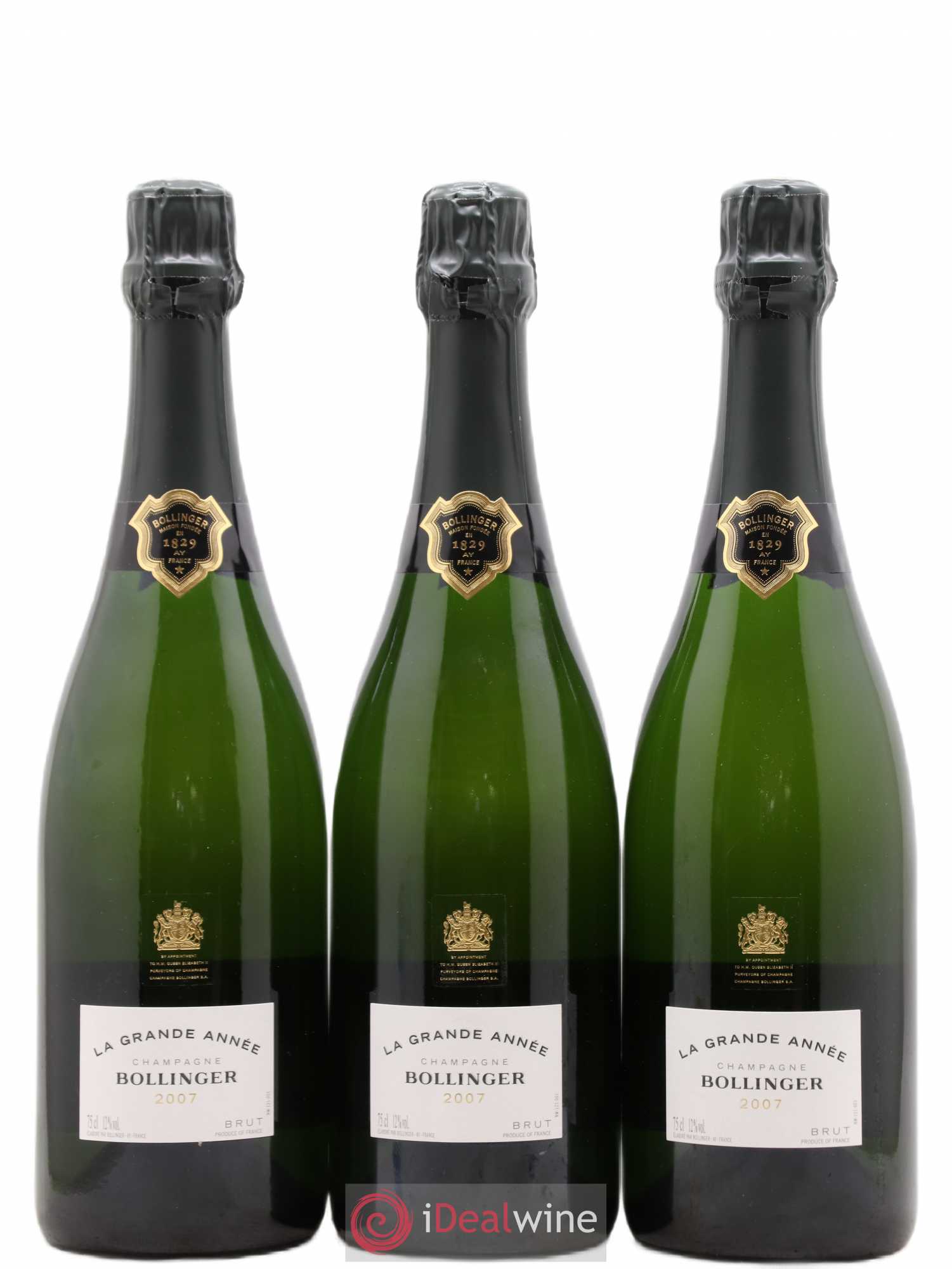 La Grande Année Brut Bollinger 2007 - Lot de 3 bouteilles - 0