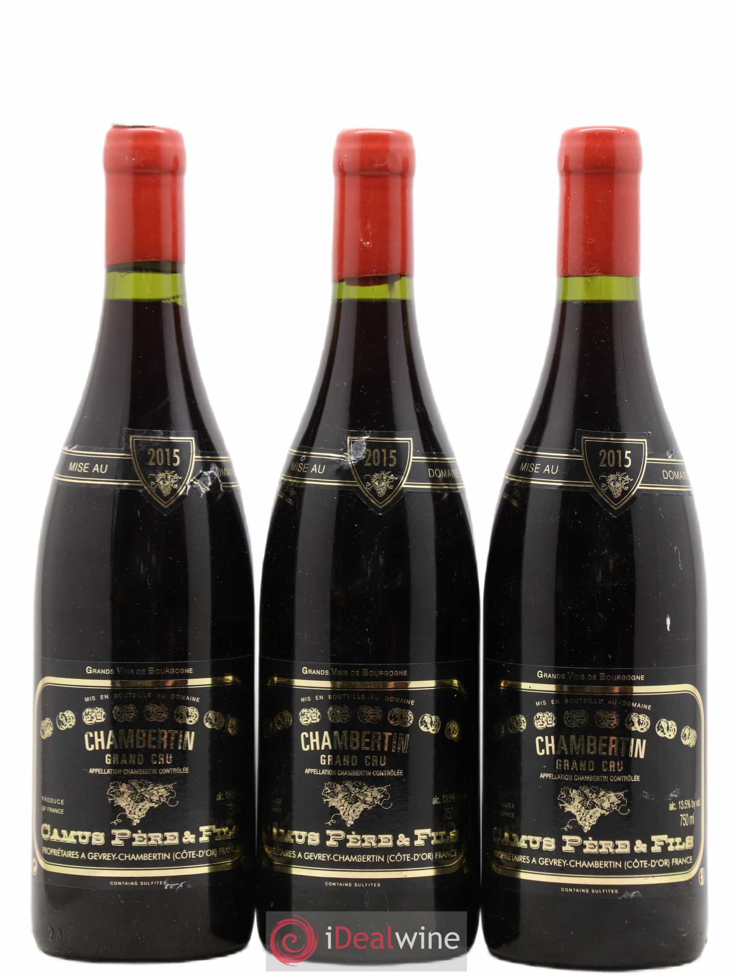 Chambertin Grand Cru Camus Père et Fils (Domaine) 2015 - Lot de 3 bouteilles - 0
