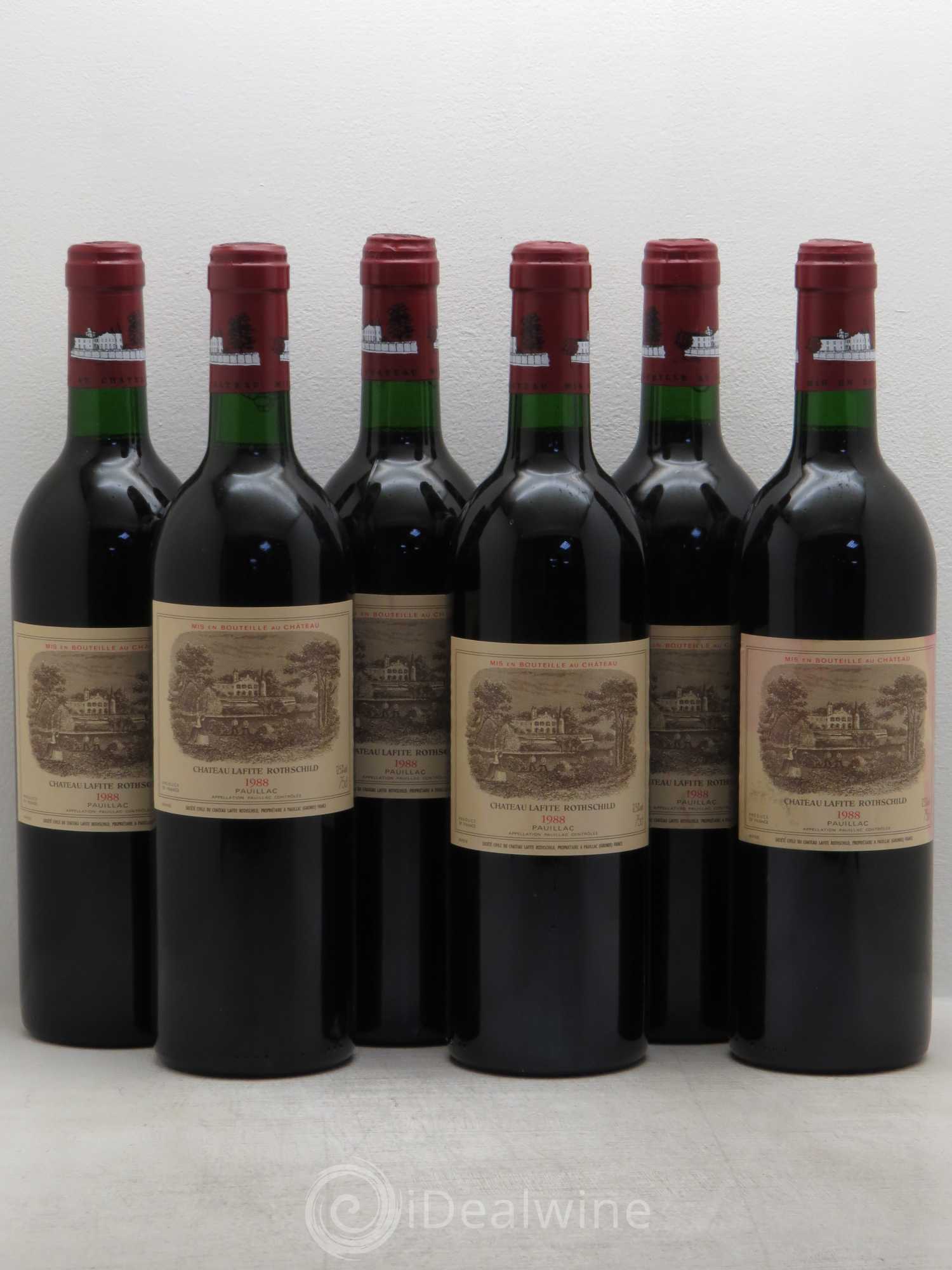 Château Lafite Rothschild 1er Grand Cru Classé 1988 - Lot de 6 bouteilles - 0