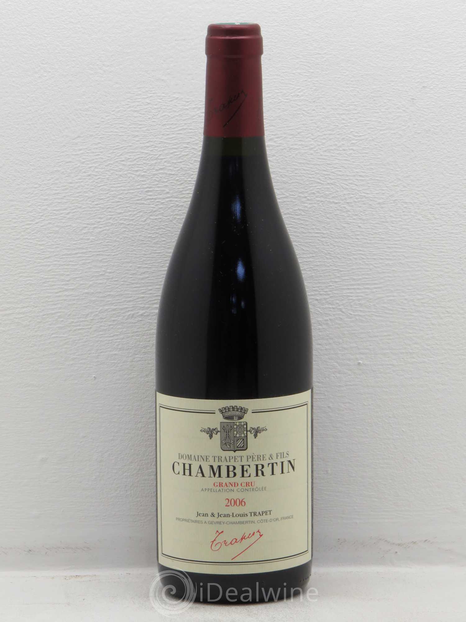 Chambertin Grand Cru Domaine Trapet 2006 - Lot de 1 bouteille - 0