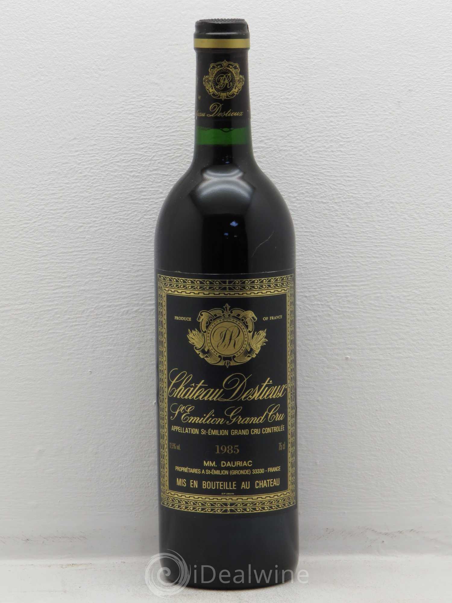Château Destieux Grand Cru Classé 1985 - Lot de 1 bouteille - 0