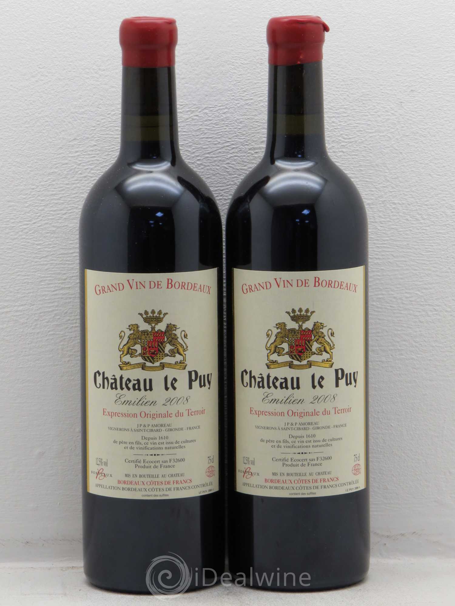 Le Puy - Cuvée Emilien 2008 - Lot de 2 bouteilles - 0