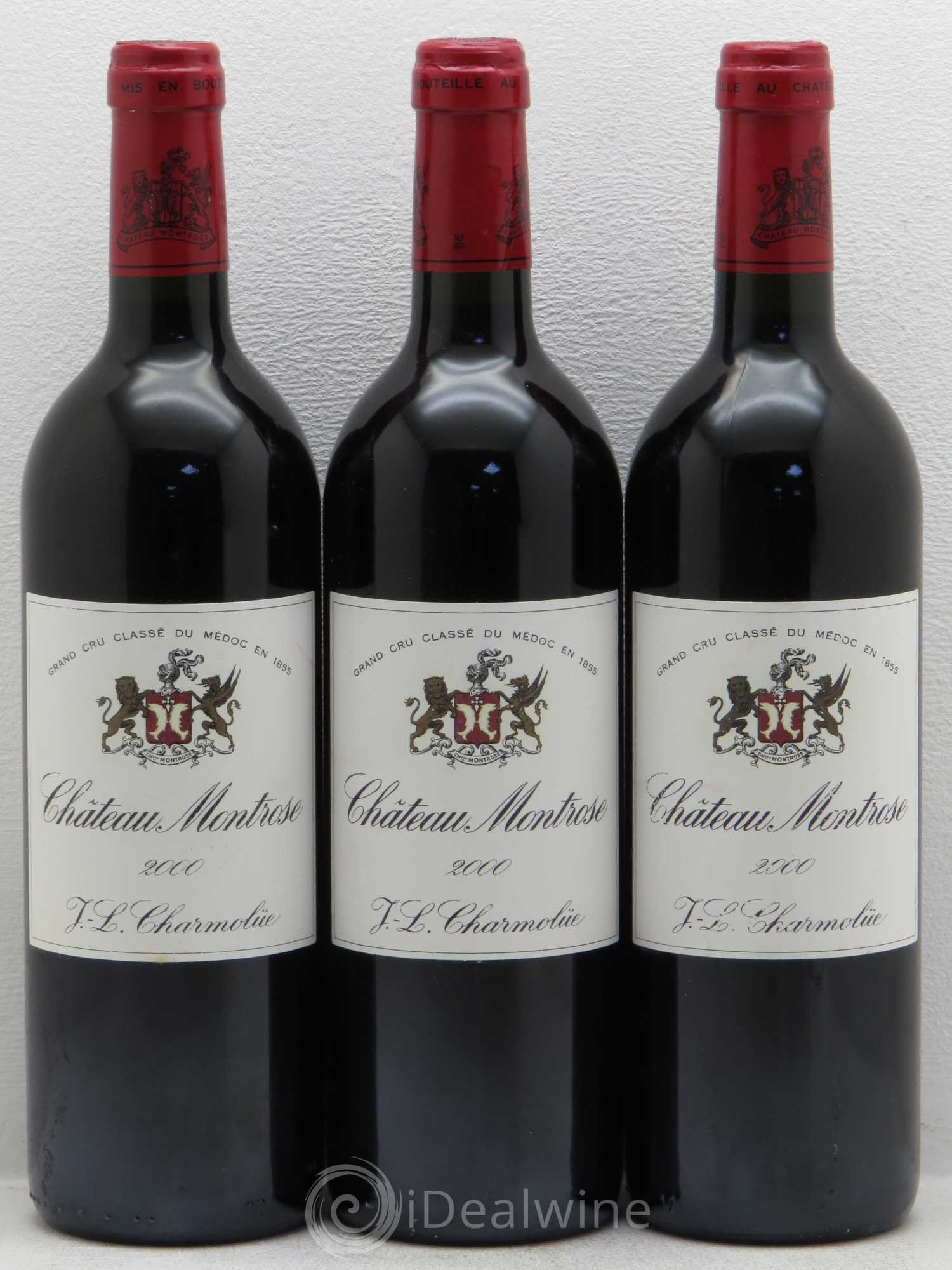 Château Montrose 2ème Grand Cru Classé 2000 - Lot de 3 bouteilles - 0