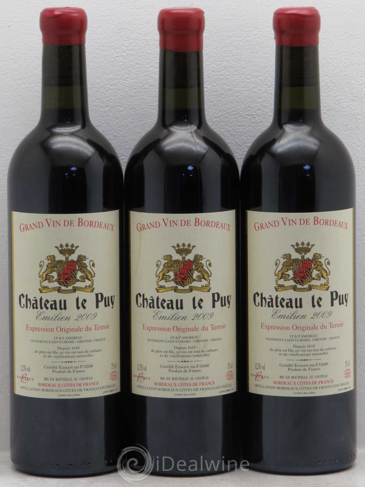 Le Puy - Cuvée Emilien 2009 - Lot de 3 bouteilles - 0