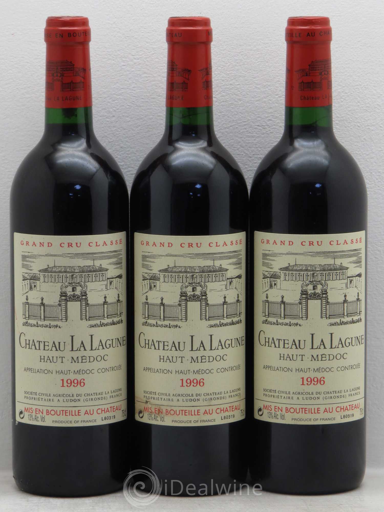 Château la Lagune 3ème Grand Cru Classé 1996 - Lot de 3 bouteilles - 0