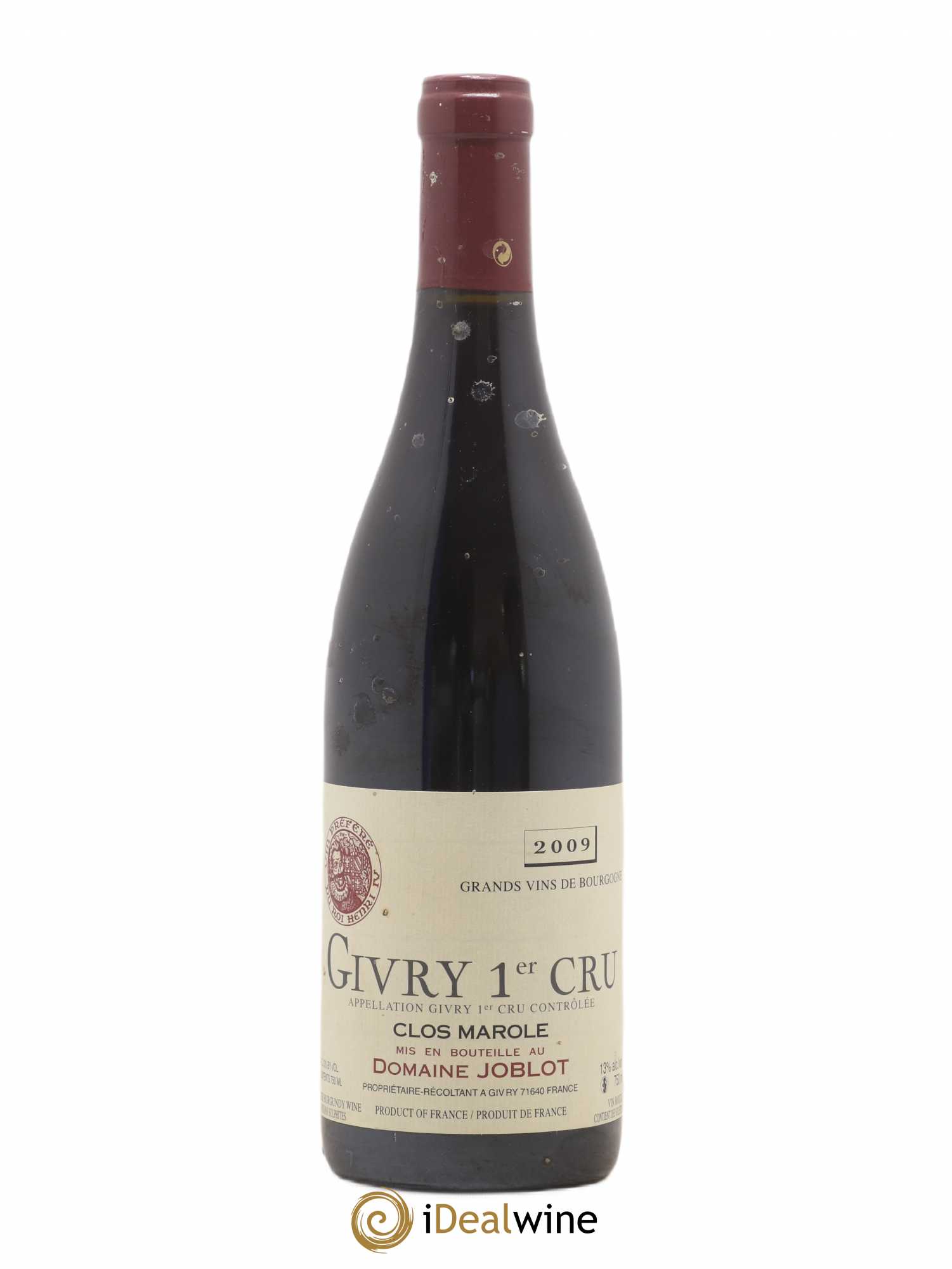 Givry 1er Cru Clos Marole Joblot (Domaine) 2009 - Lot de 1 bouteille - 0