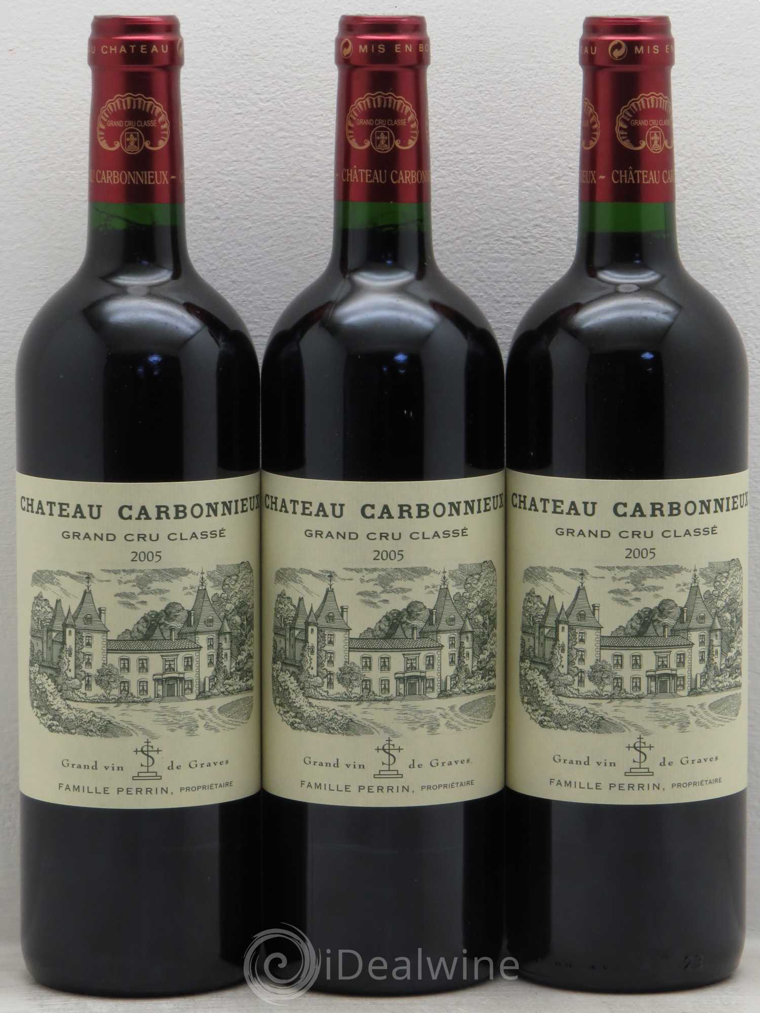 Château Carbonnieux Cru Classé de Graves 2005 - Lot de 3 bouteilles - 0