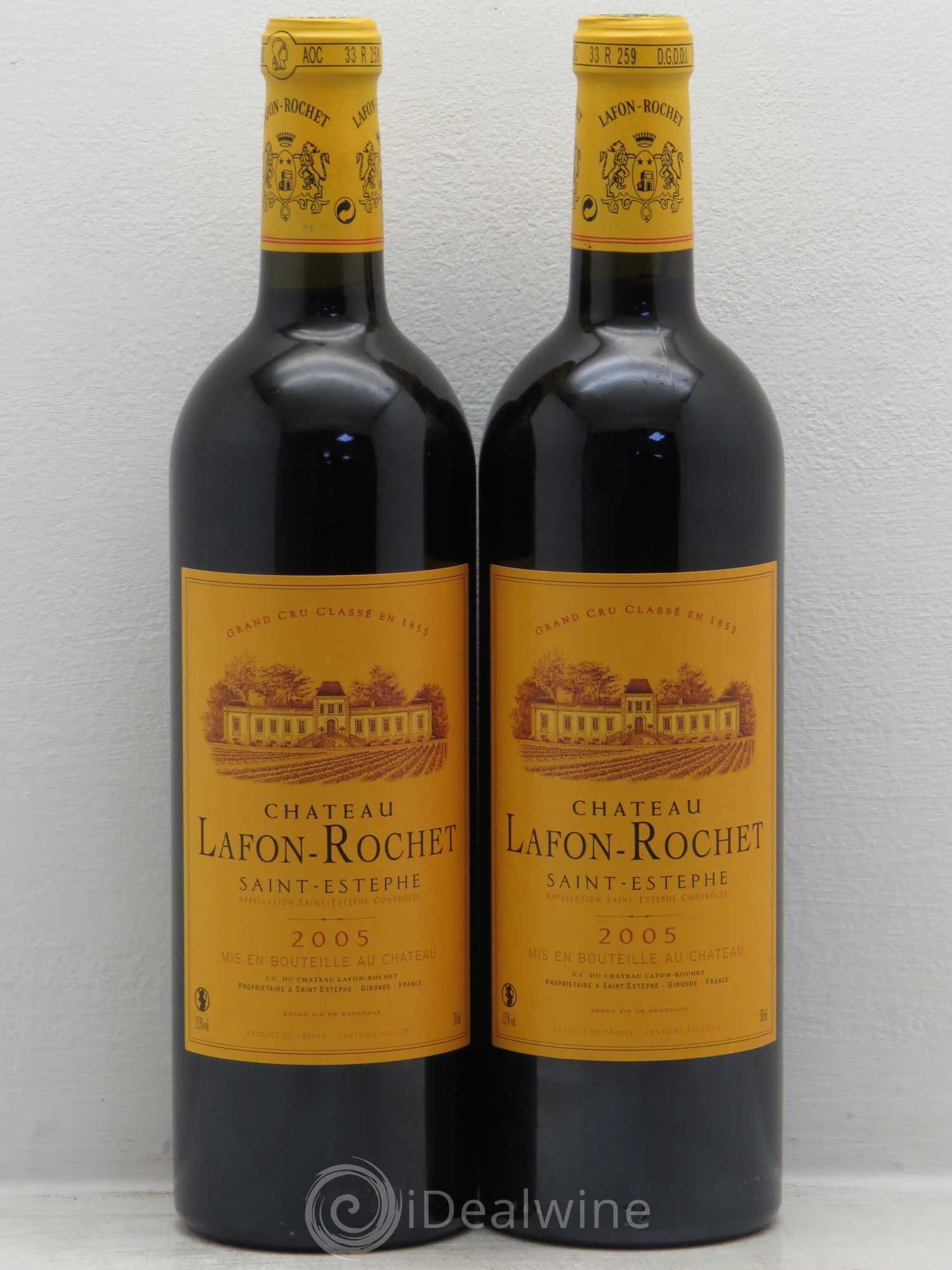 Château Lafon Rochet 4ème Grand Cru Classé 2005 - Lot de 2 bouteilles - 0