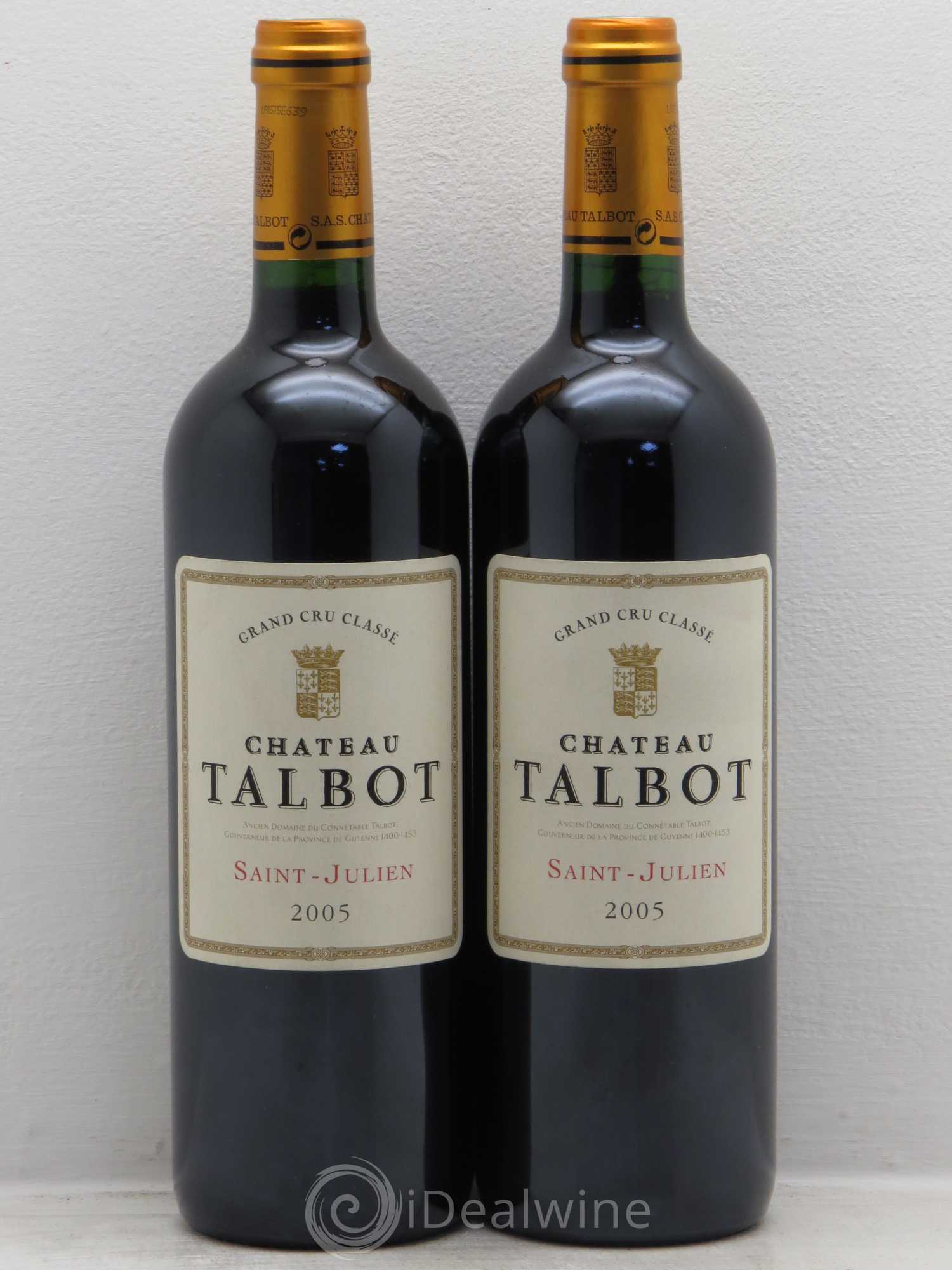 Château Talbot 4ème Grand Cru Classé 2005 - Lot de 2 bouteilles - 0
