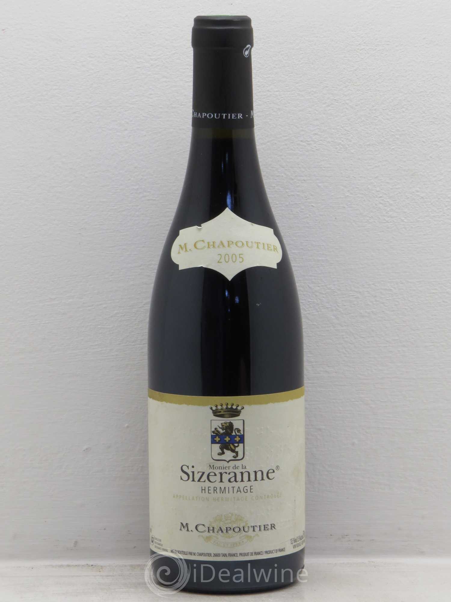Hermitage Monier de La Sizeranne Chapoutier 2005 - Lot de 1 bouteille - 0