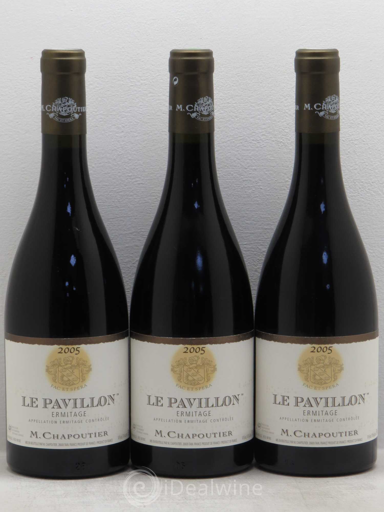 Hermitage Ermitage Le Pavillon Chapoutier 2005 - Lot de 3 bouteilles - 0