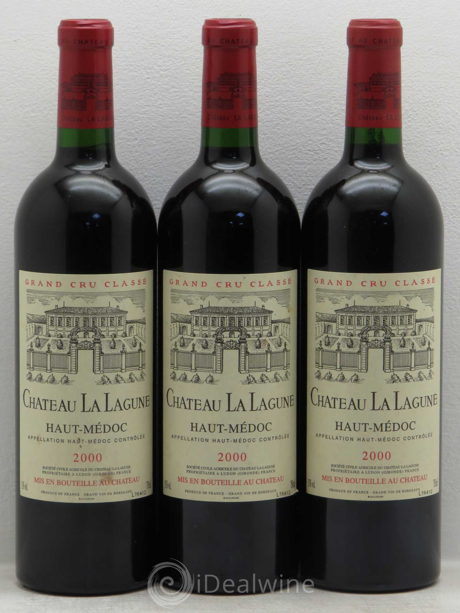 Château la Lagune 3ème Grand Cru Classé 2000 - Lot de 3 bouteilles - 0