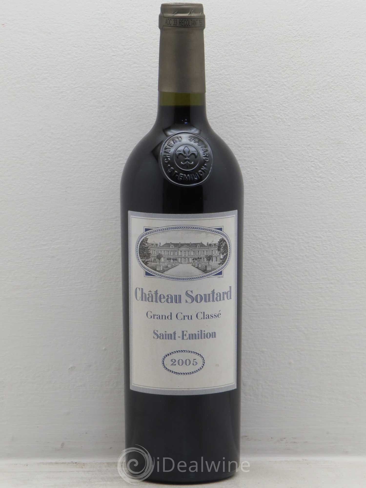 Château Soutard Grand Cru Classé 2005 - Lot de 1 bouteille - 0