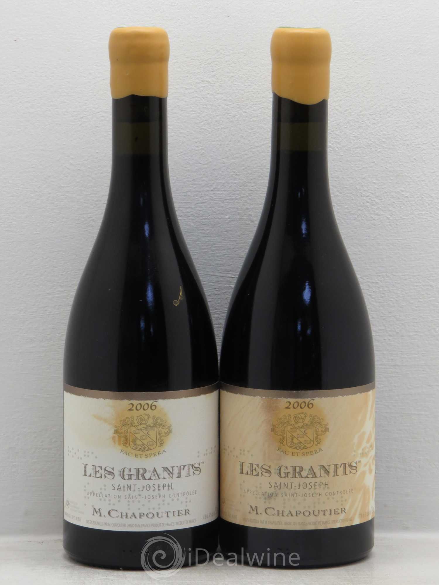 Saint-Joseph Les Granits Chapoutier 2006 - Lot de 2 bouteilles - 0