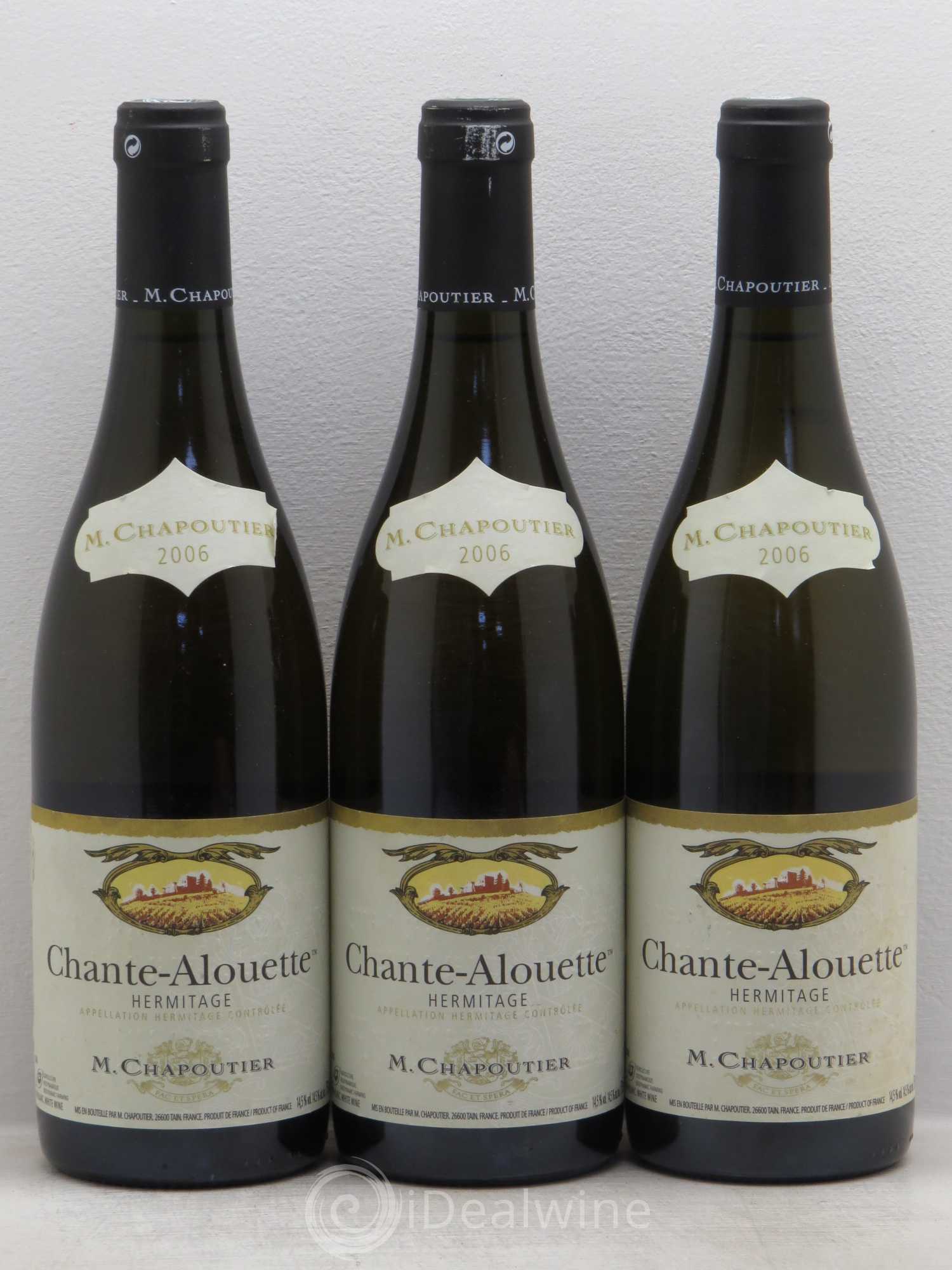 Hermitage Chante Alouette Chapoutier 2006 - Lot de 3 bouteilles - 0