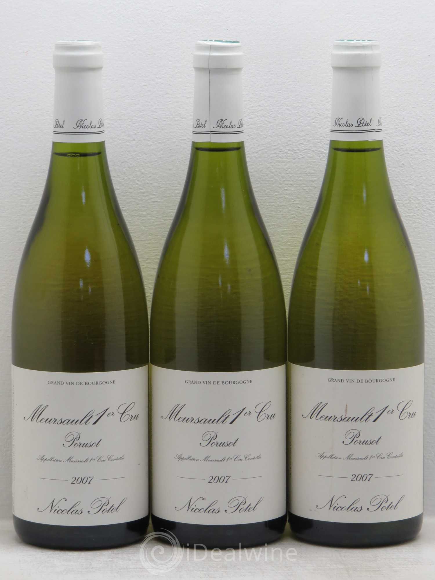 Meursault 1er Cru Nicolas Potel 2007 - Lot de 3 bouteilles - 0