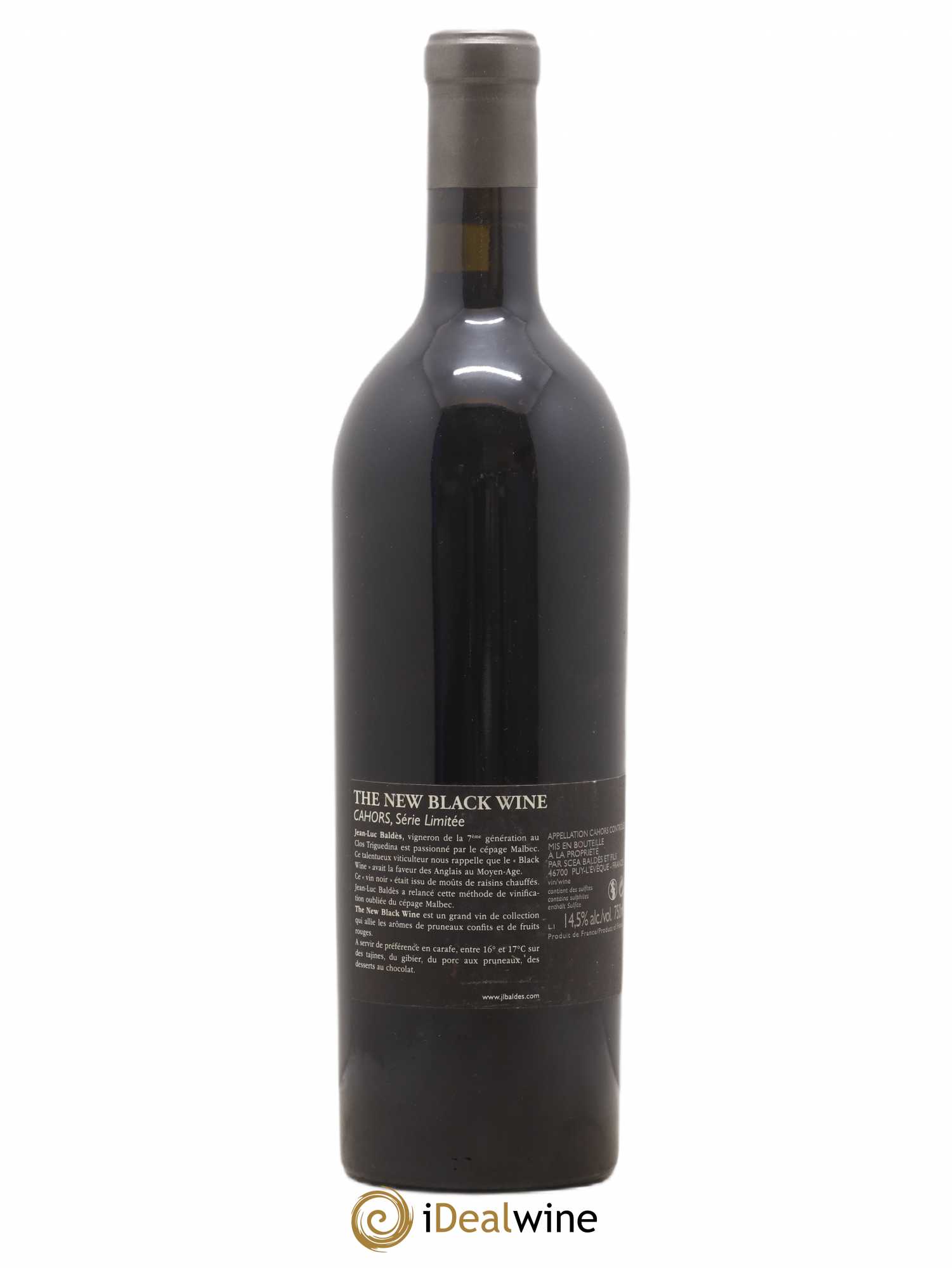 Cahors Clos Triguedina New Black Wine Jean-Luc Baldès 2008 - Lot de 1 bouteille - 1