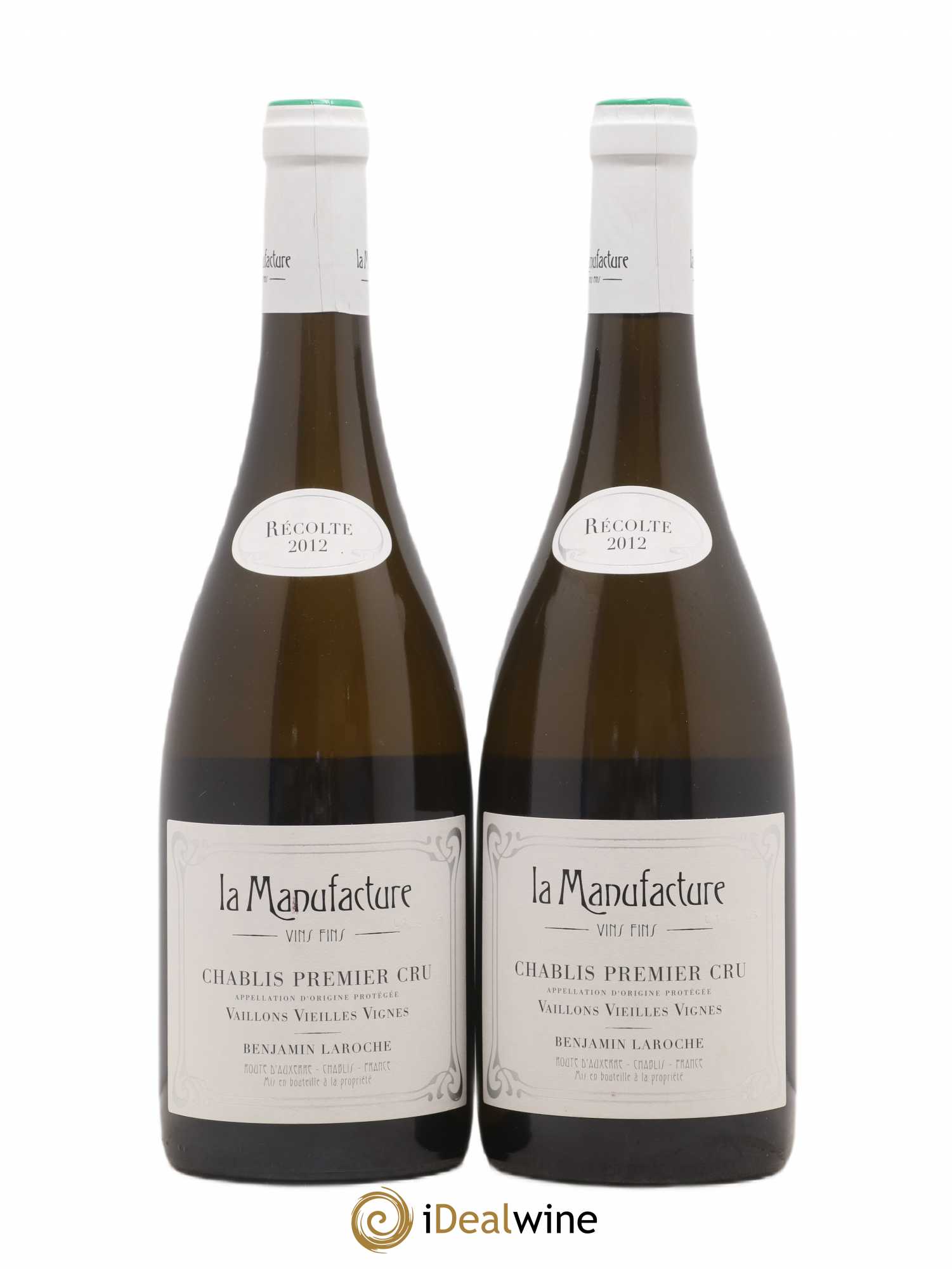 Chablis 1er Cru Vaillons Vieilles Vignes La Manufacture 2012 - Posten von 2 Flaschen - 0