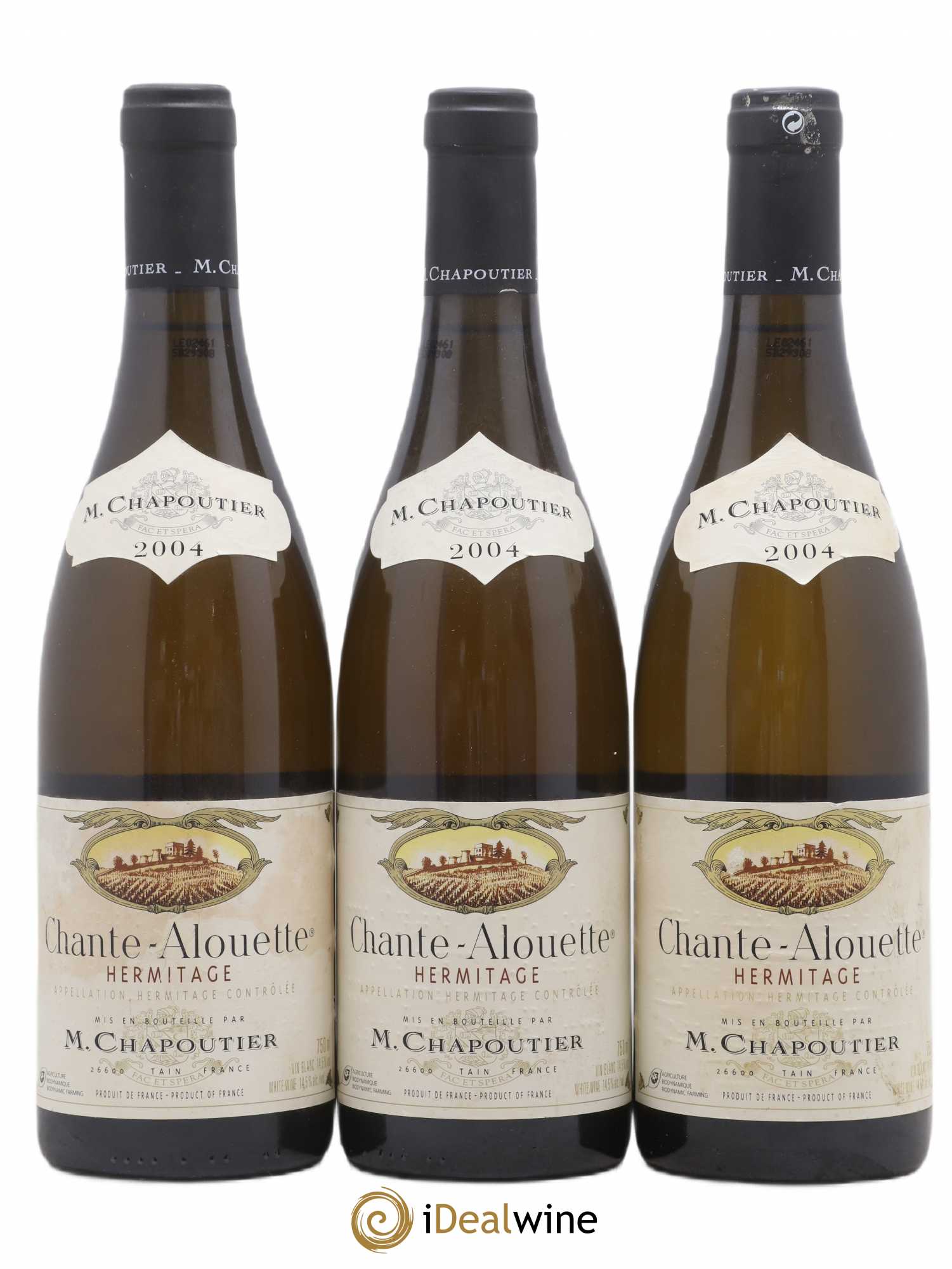 Hermitage Chante Alouette Chapoutier 2004 - Lot de 3 bouteilles - 0