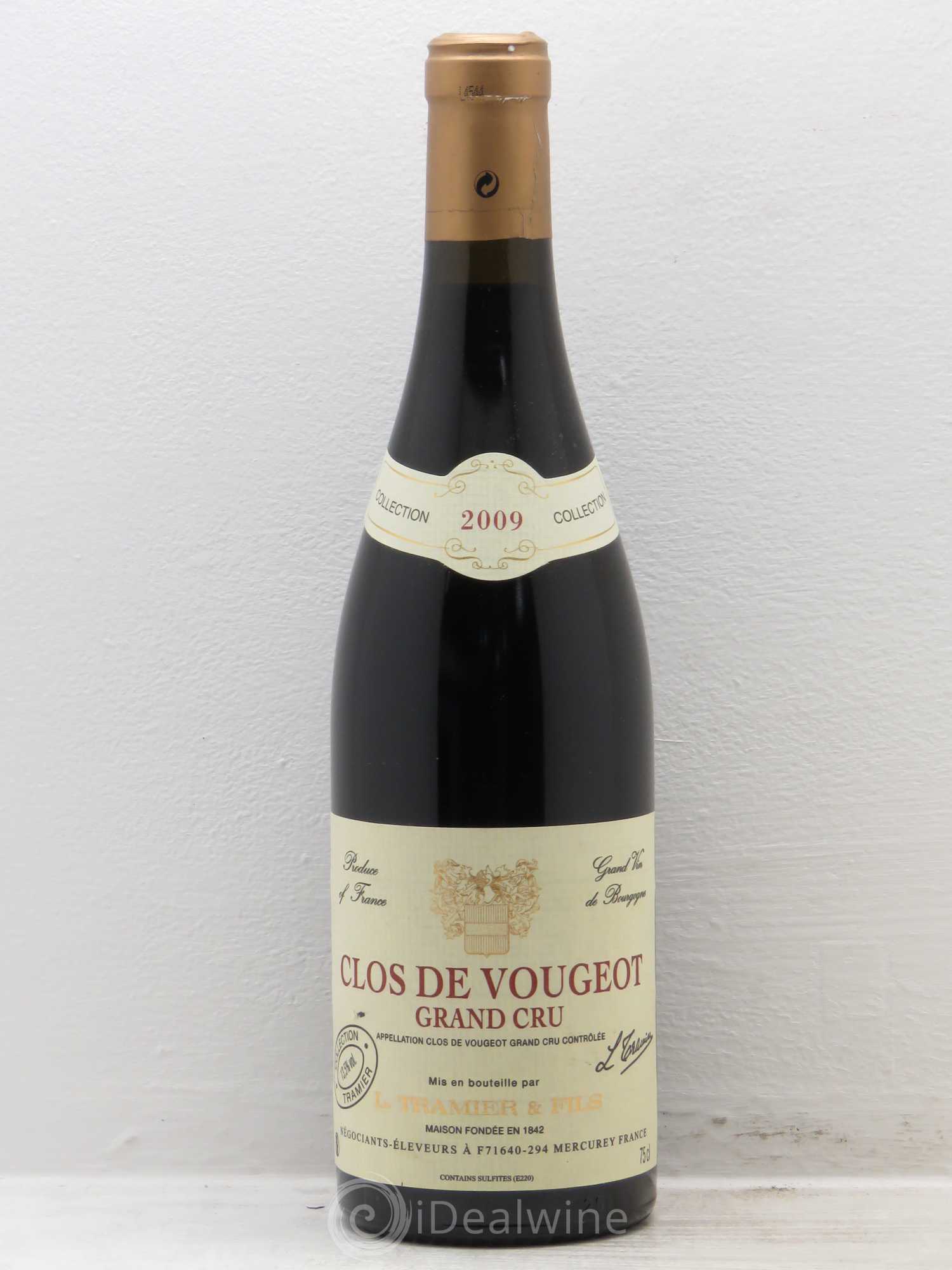 Clos de Vougeot Grand Cru Tramier et Fils 2009 - Lot de 1 bouteille - 0