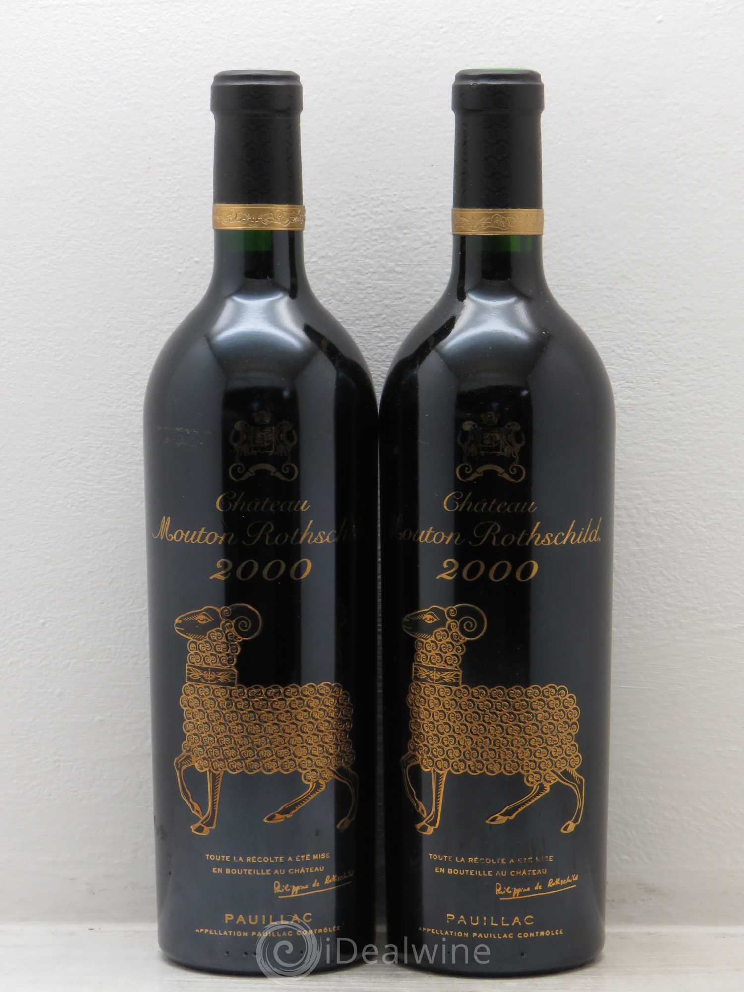 Château Mouton Rothschild 1er Grand Cru Classé 2000 - Lot de 2 bouteilles - 0