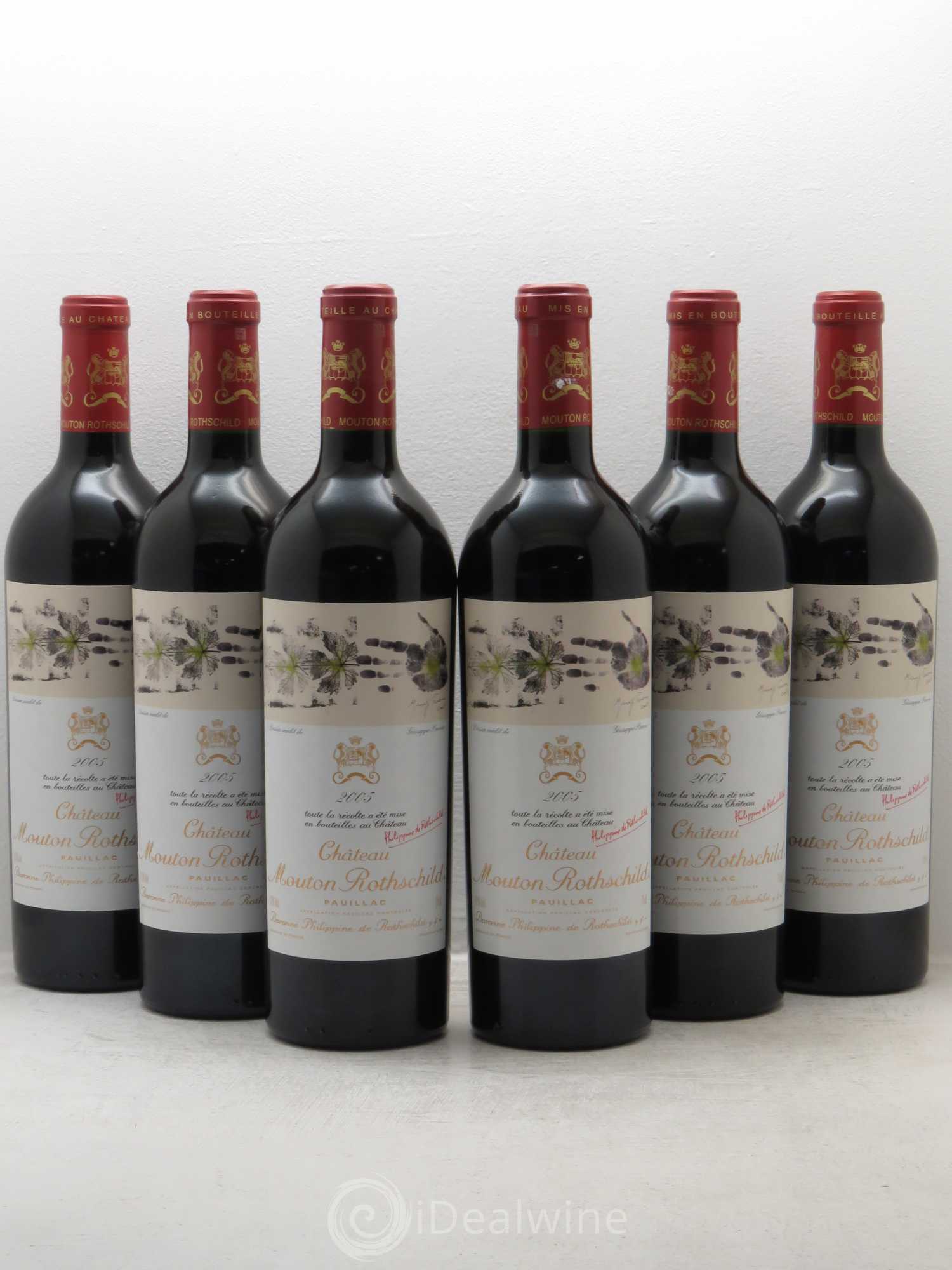 Château Mouton Rothschild 1er Grand Cru Classé 2005 - Lot de 6 bouteilles - 0