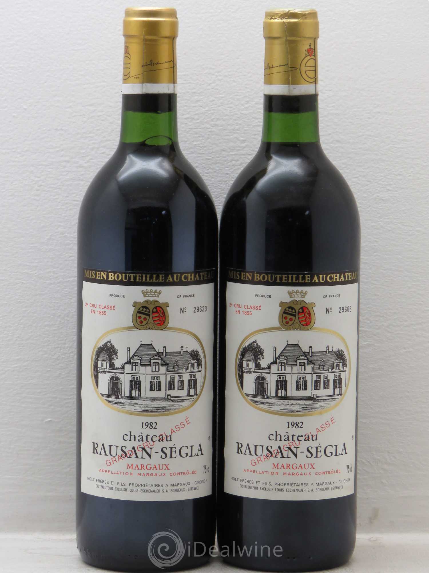 Château Rauzan Ségla Grand Cru Classé 1982 - Lot de 2 bouteilles - 0