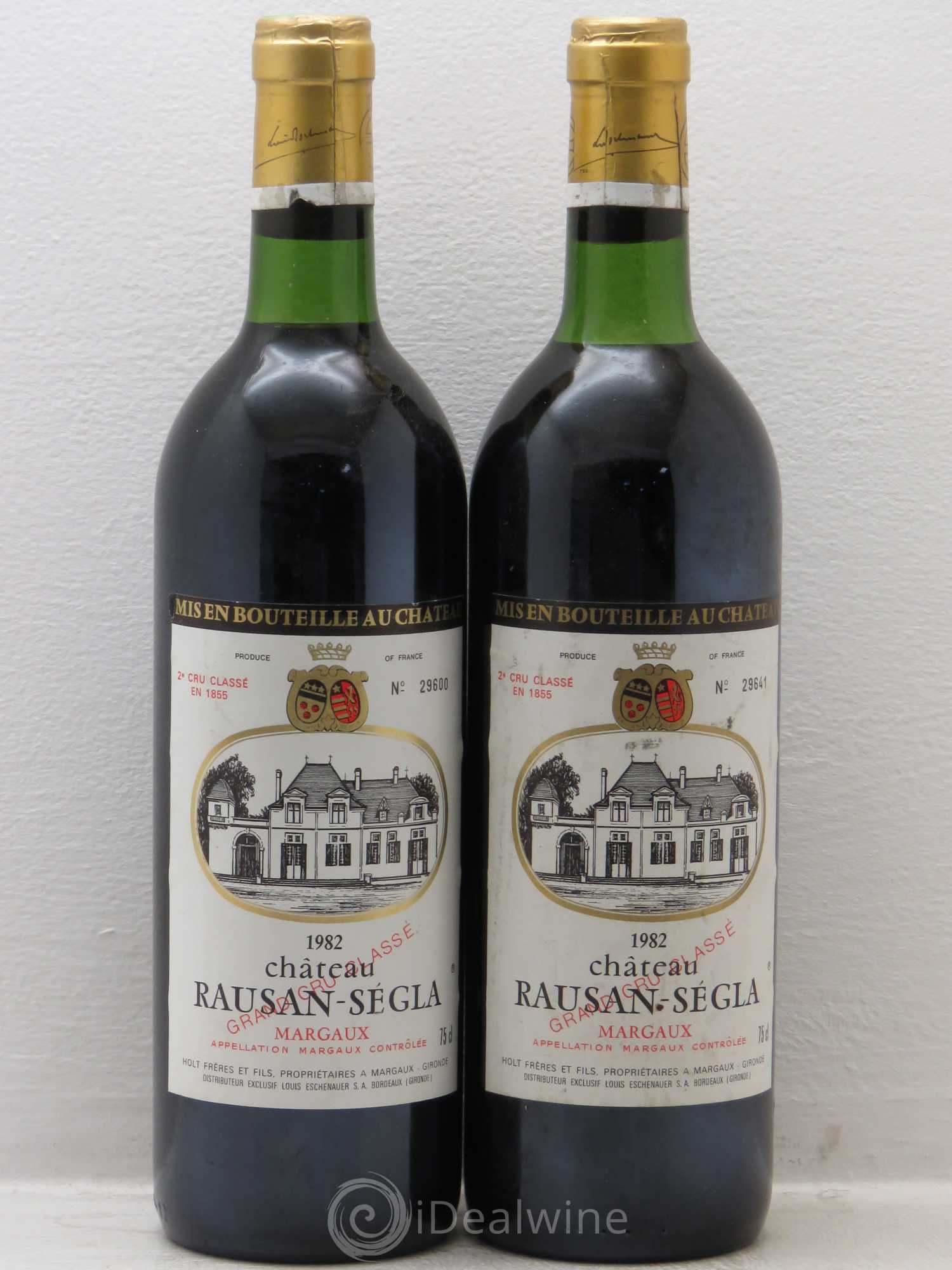 Château Rauzan Ségla Grand Cru Classé 1982 - Lot de 2 bouteilles - 0