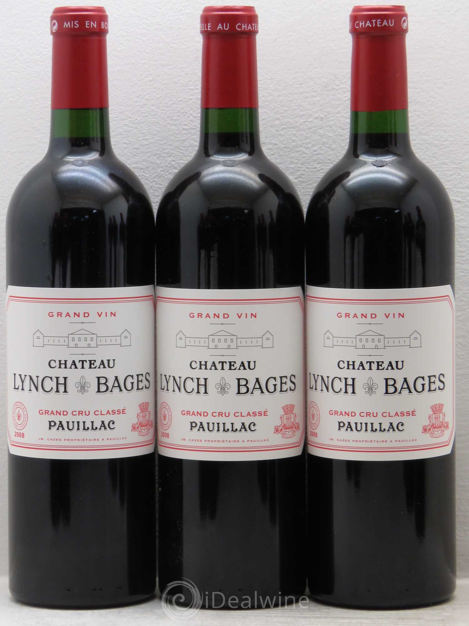 Château Lynch Bages 5ème Grand Cru Classé 2008 - Lot de 12 bouteilles - 1