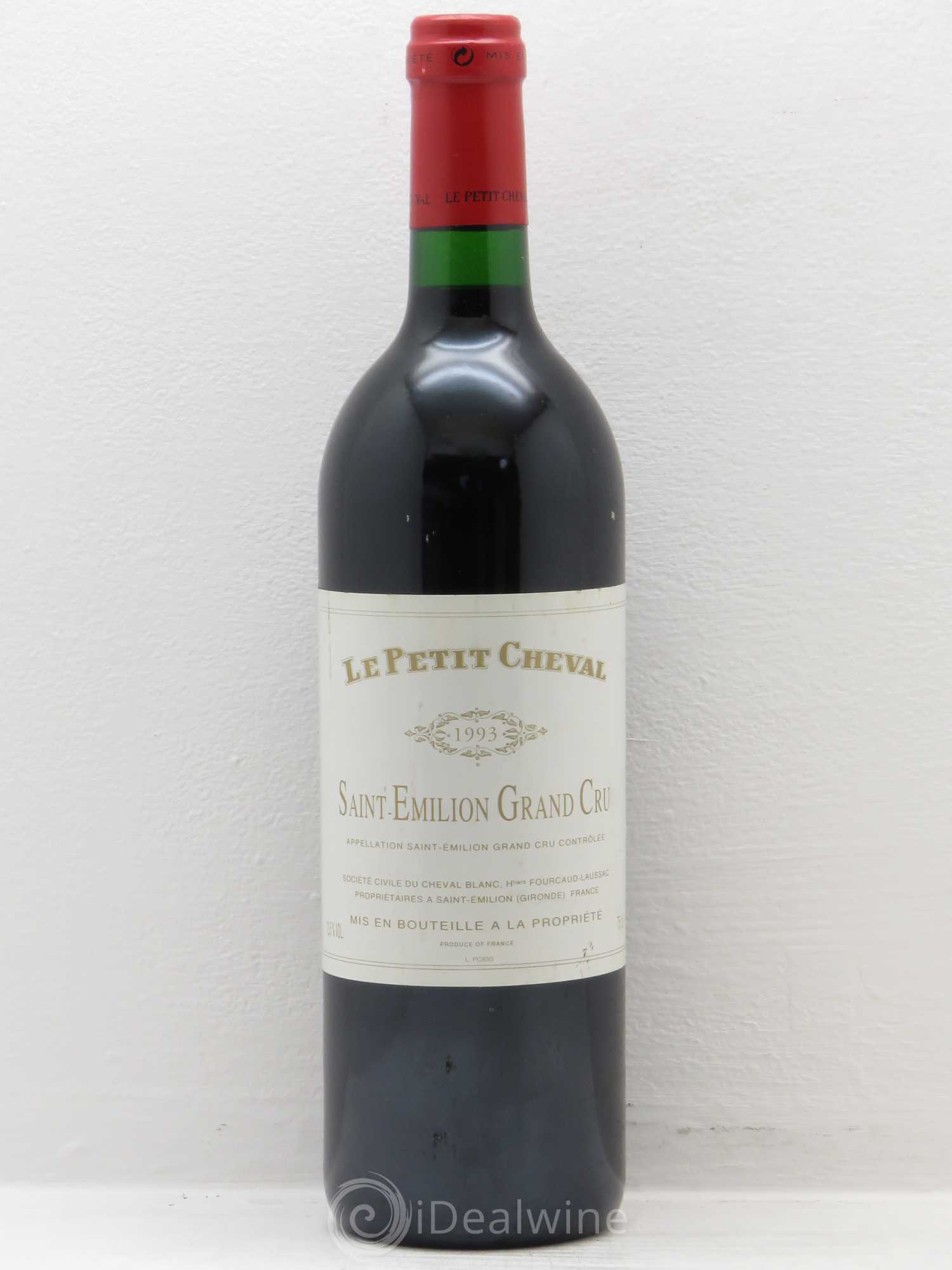 Le Petit Cheval Second Vin 1993 - Lot de 1 bouteille - 0
