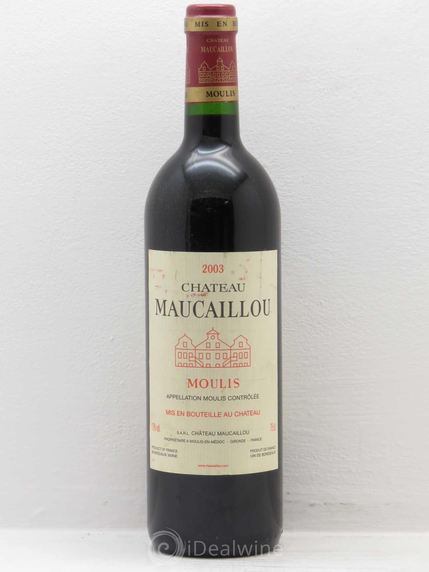 Château Maucaillou 2003 - Lot de 1 bouteille - 0